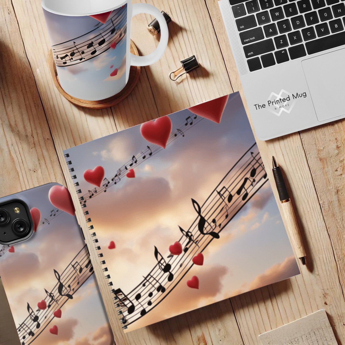 Symphony in the Sky 8.5"x8.5" Hardcover Notebook