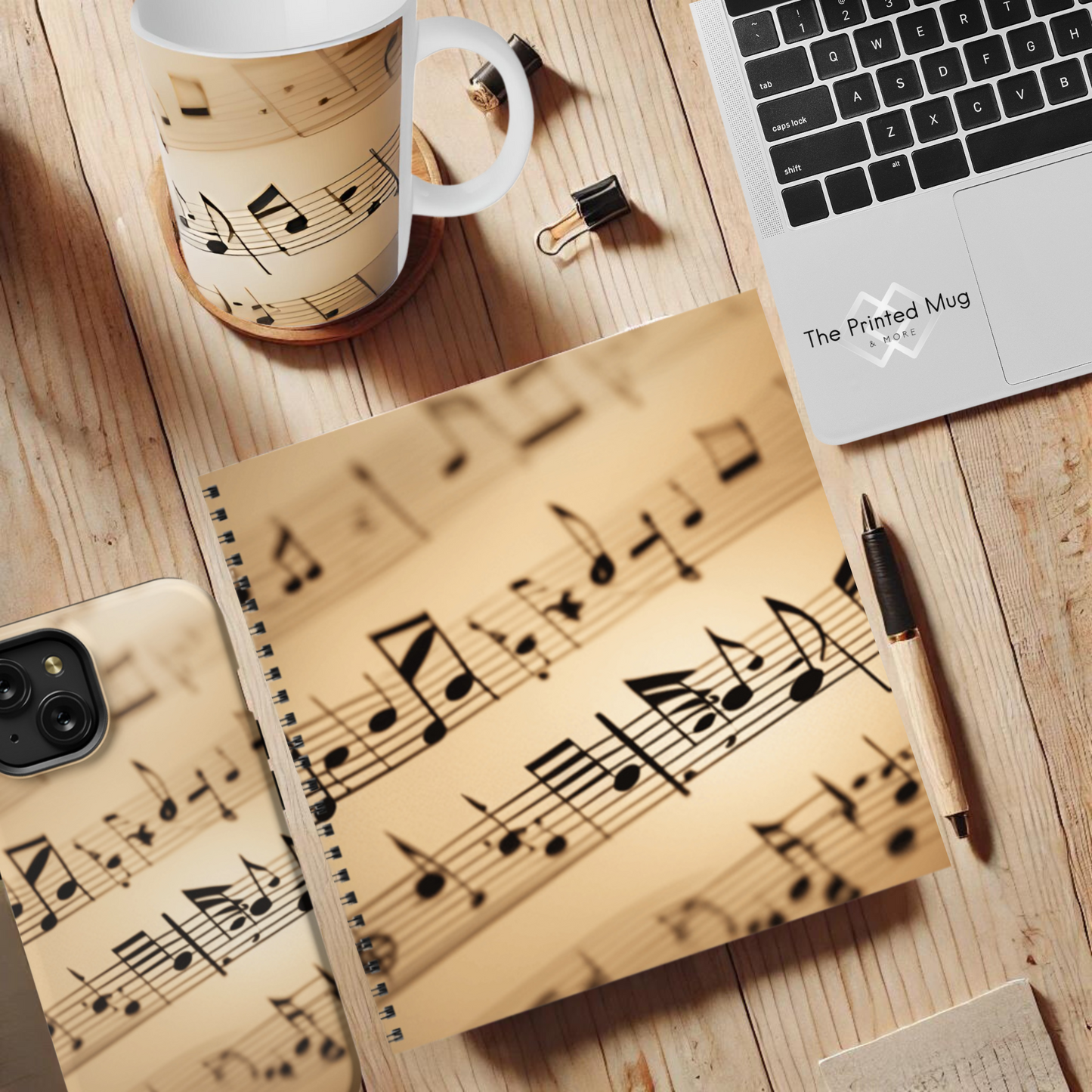 Symphony of Notes 8.5"x8.5" Hardcover Notebook