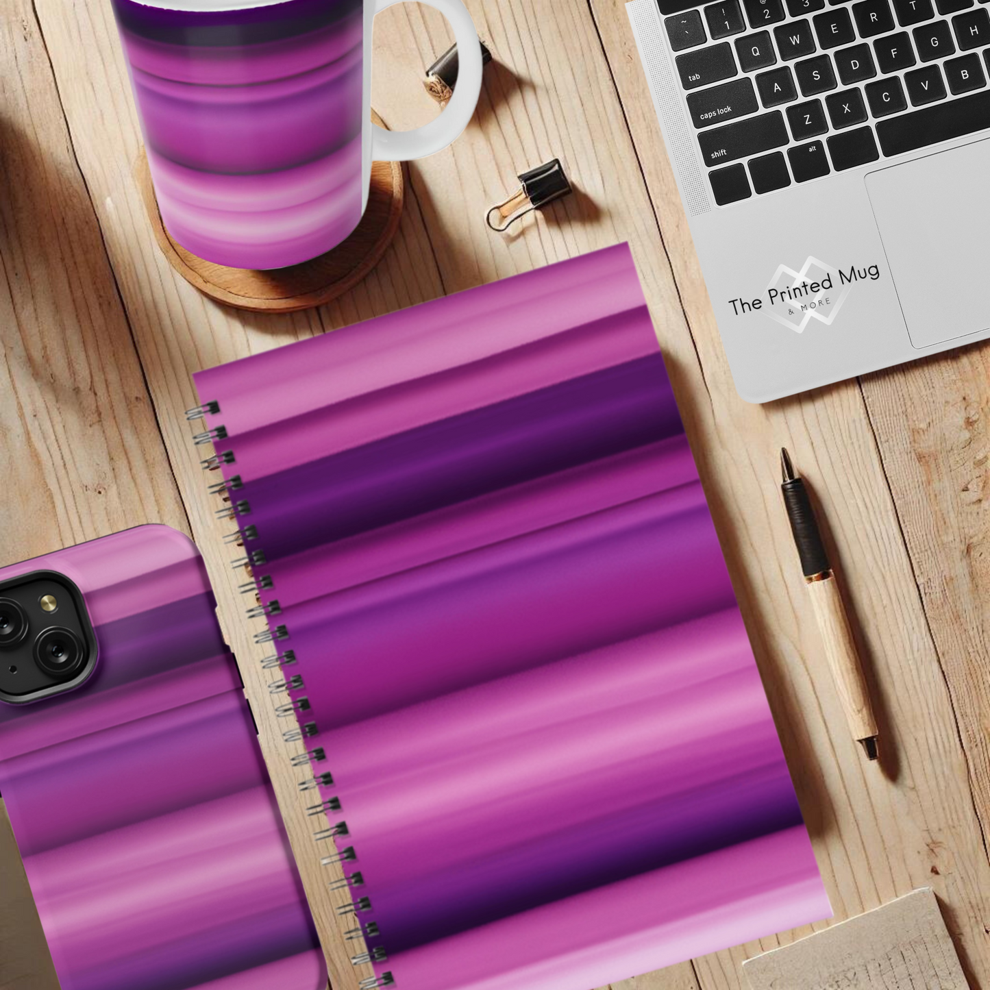Violet Waves 5.5"x8.5" Hardcover Planner
