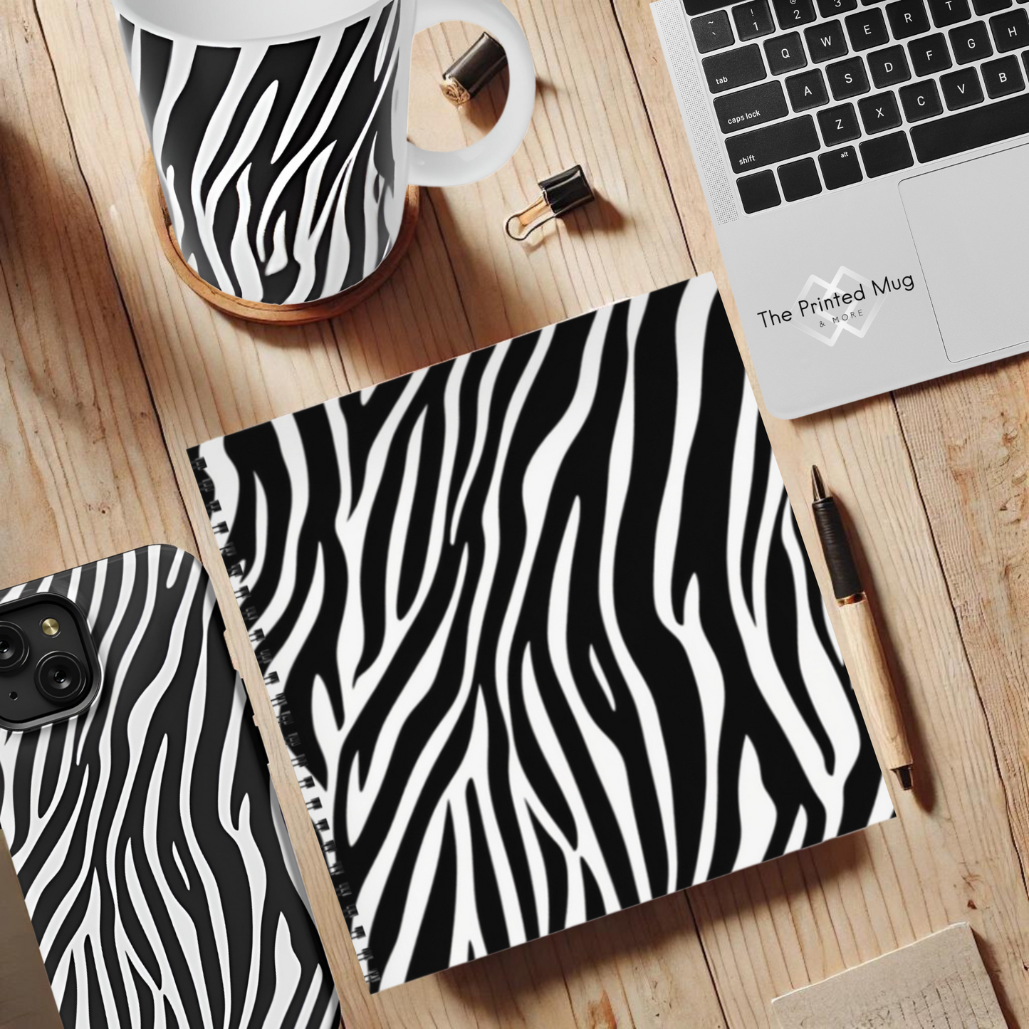 Zebra Zen 8.5”x8.5” Hardcover Notebook