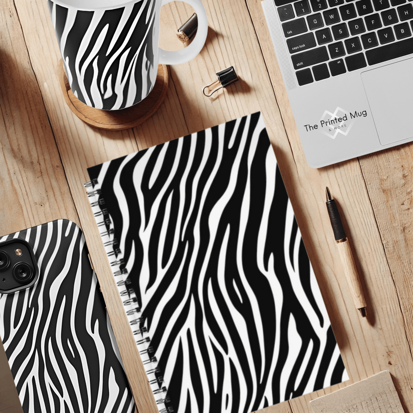 Zebra Zen 5.5”x8.5" Hardcover Notebook