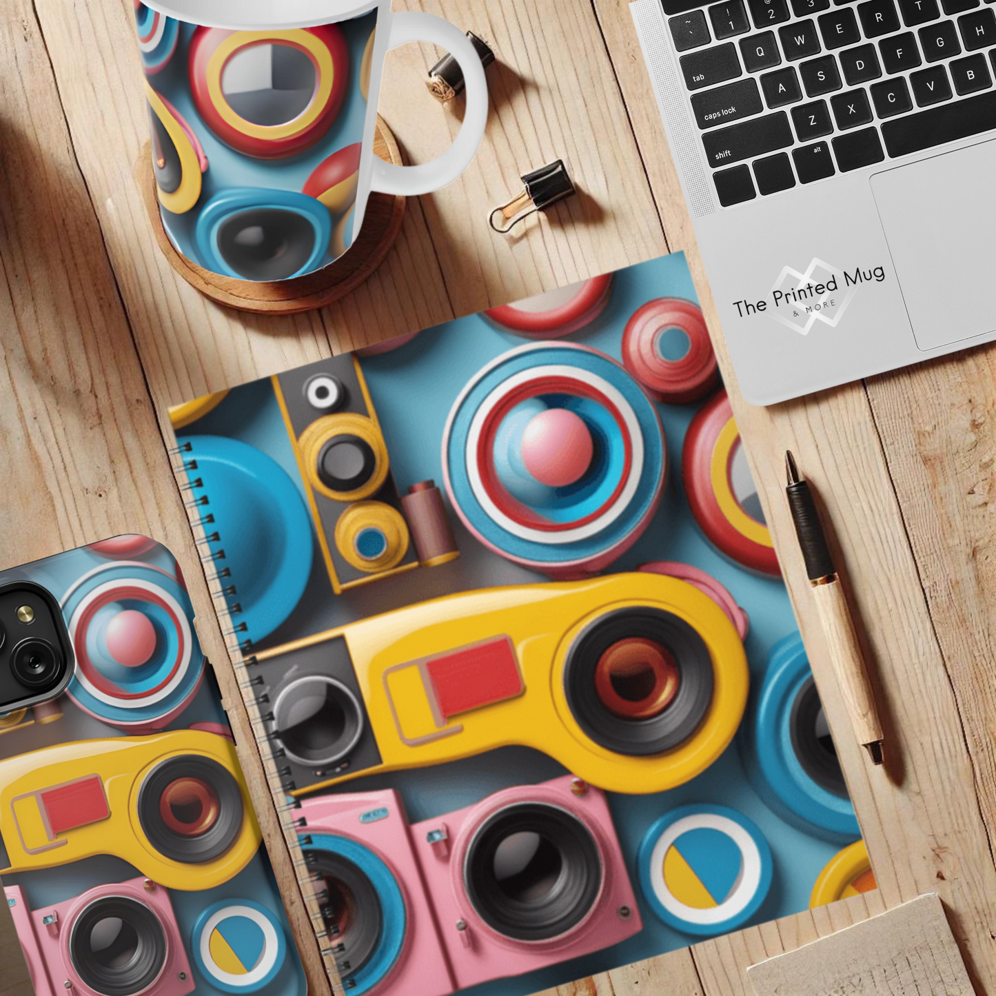 Camera Carnival 8.5"x11" Hardcover Notebook