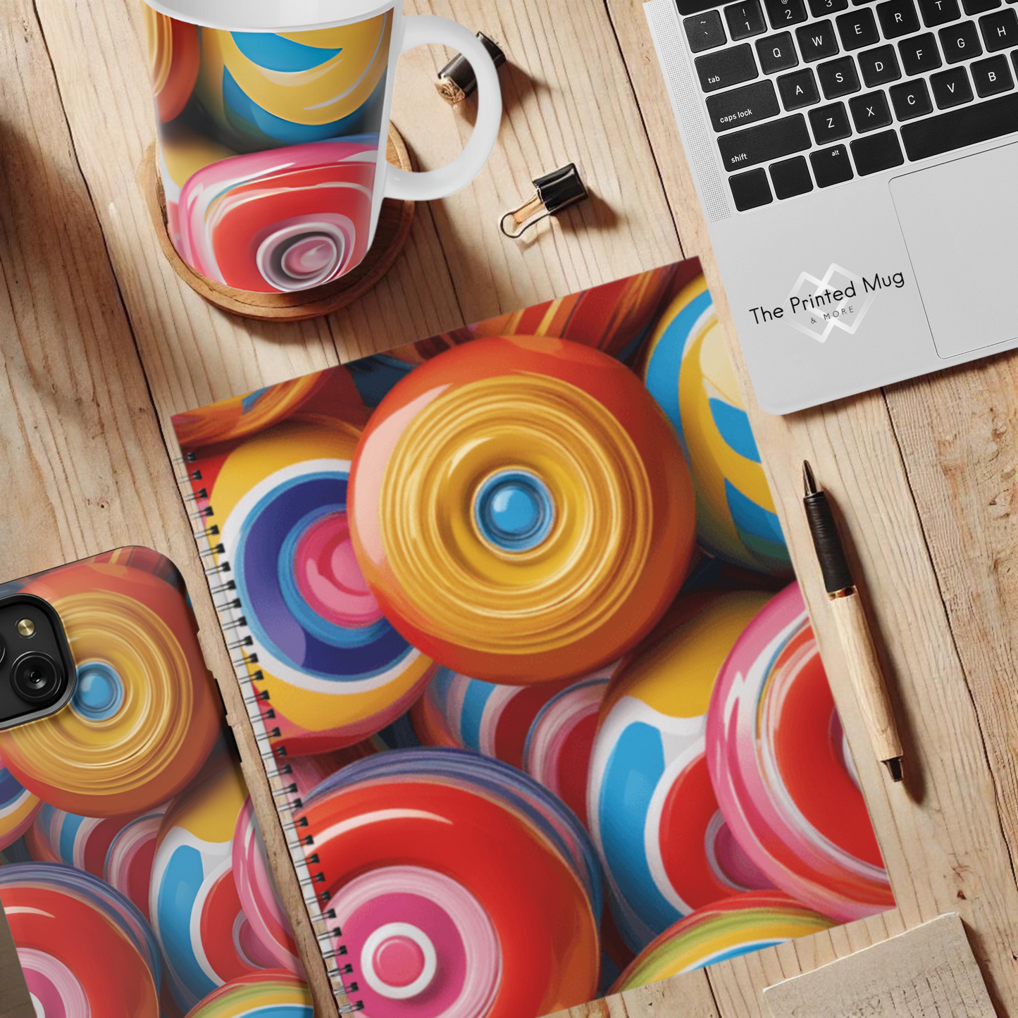 Lollipop Swirl 8.5"x11" Hardcover Notebook
