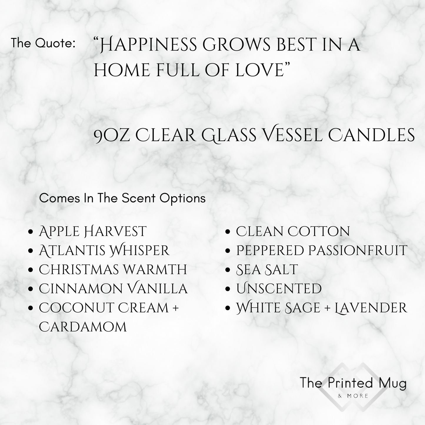 9oz Apple Harvest Clear Candle – Love & Happiness at Home