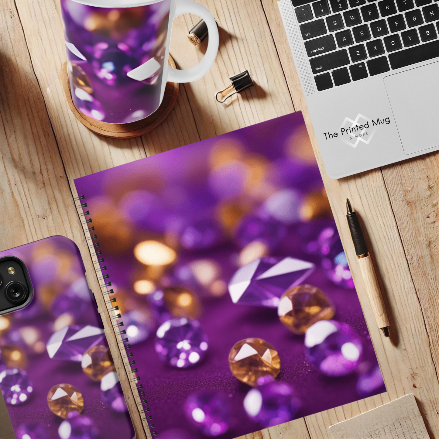 Amethyst Radiance 8.5"x11" Hardcover Notebook
