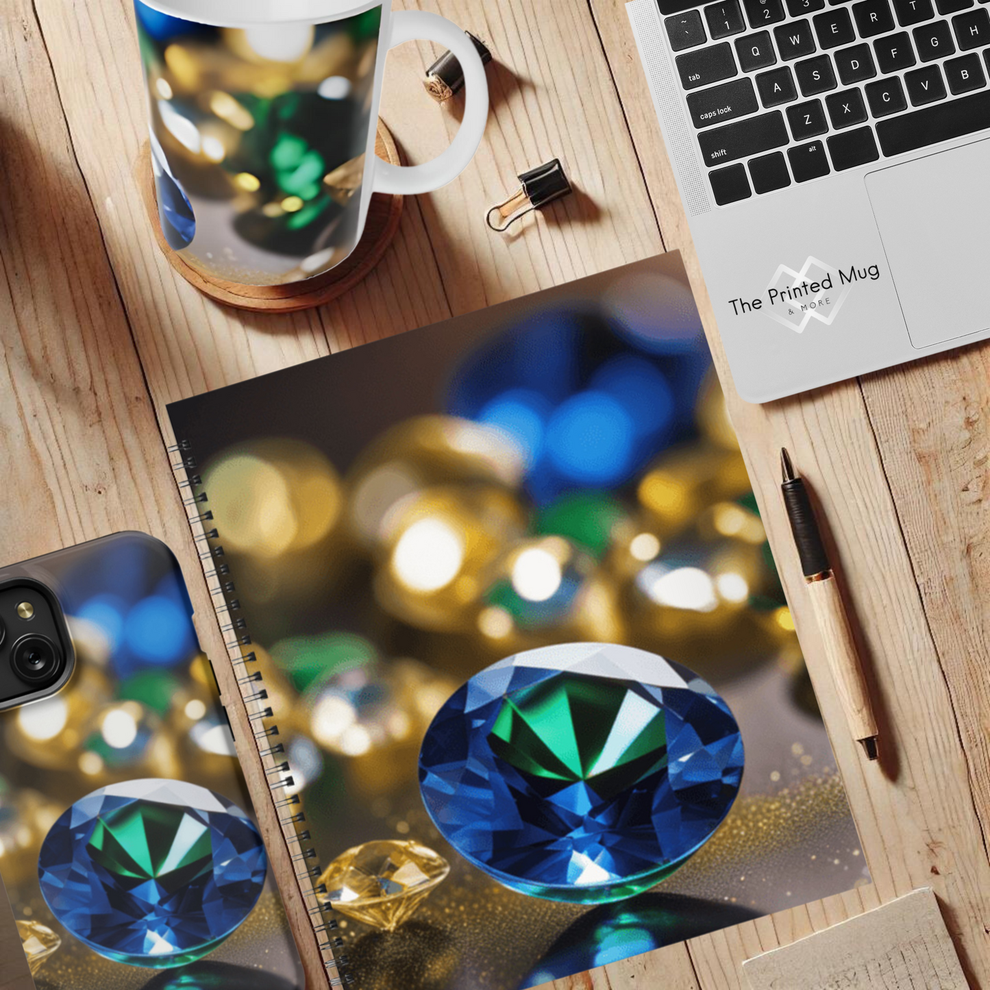 Sapphire Glow 8.5"x11" Hardcover Notebook