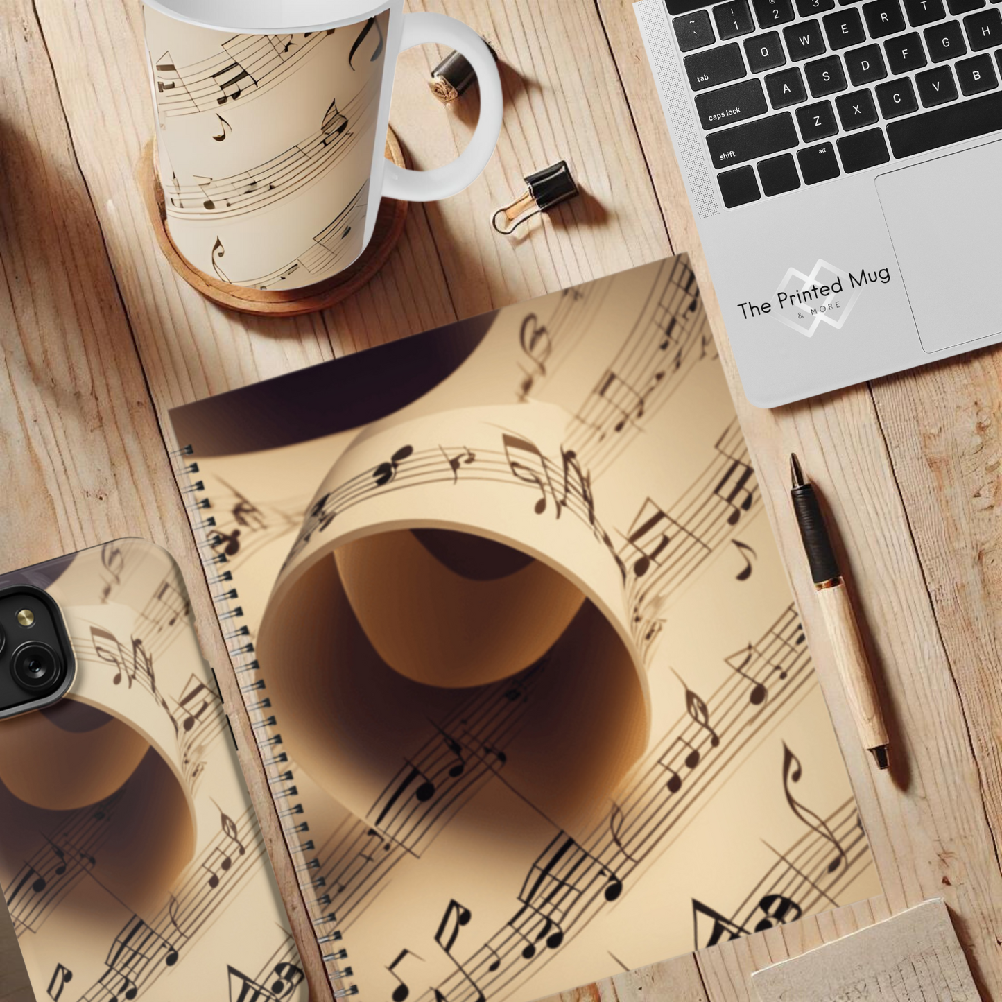 Golden Harmony 8.5"x11" Hardcover Notebook