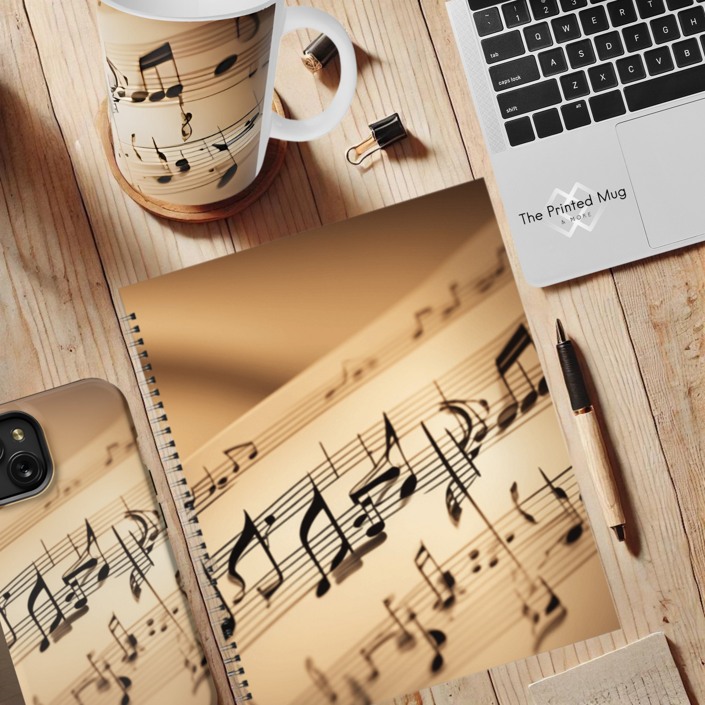 Harmonic Script 8.5"x11" Hardcover Notebook