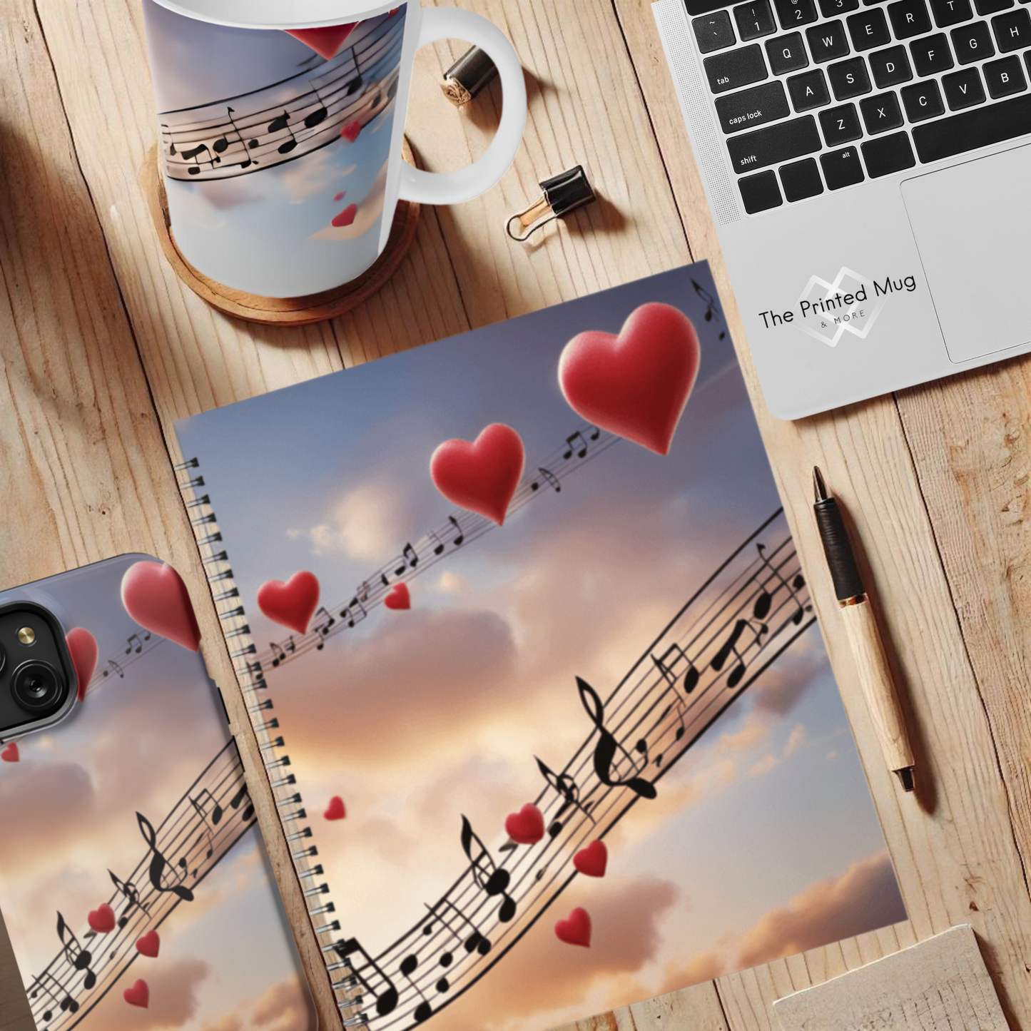Symphony in the Sky 8.5"x11" Hardcover Notebook