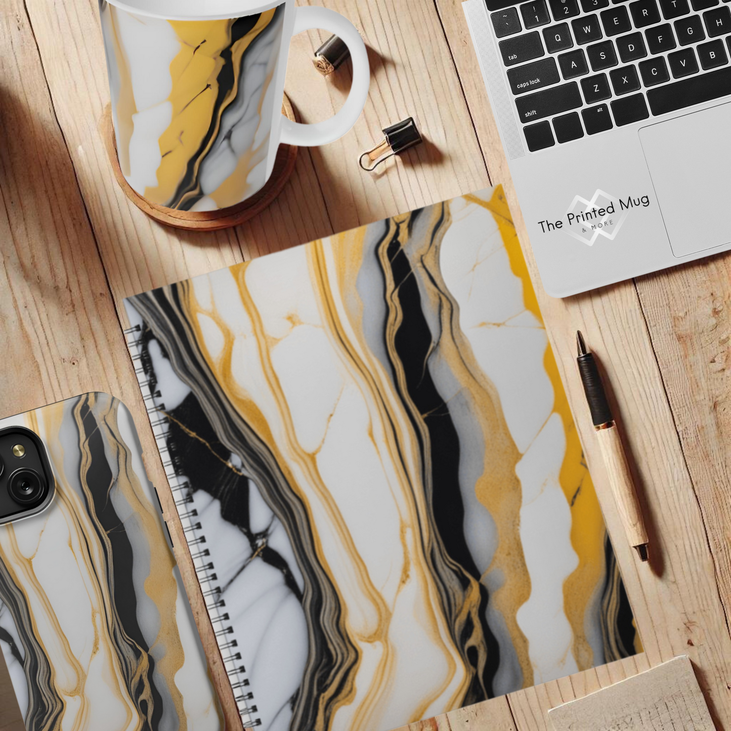 Sunset Marble 8.5"x11" Hardcover Notebook