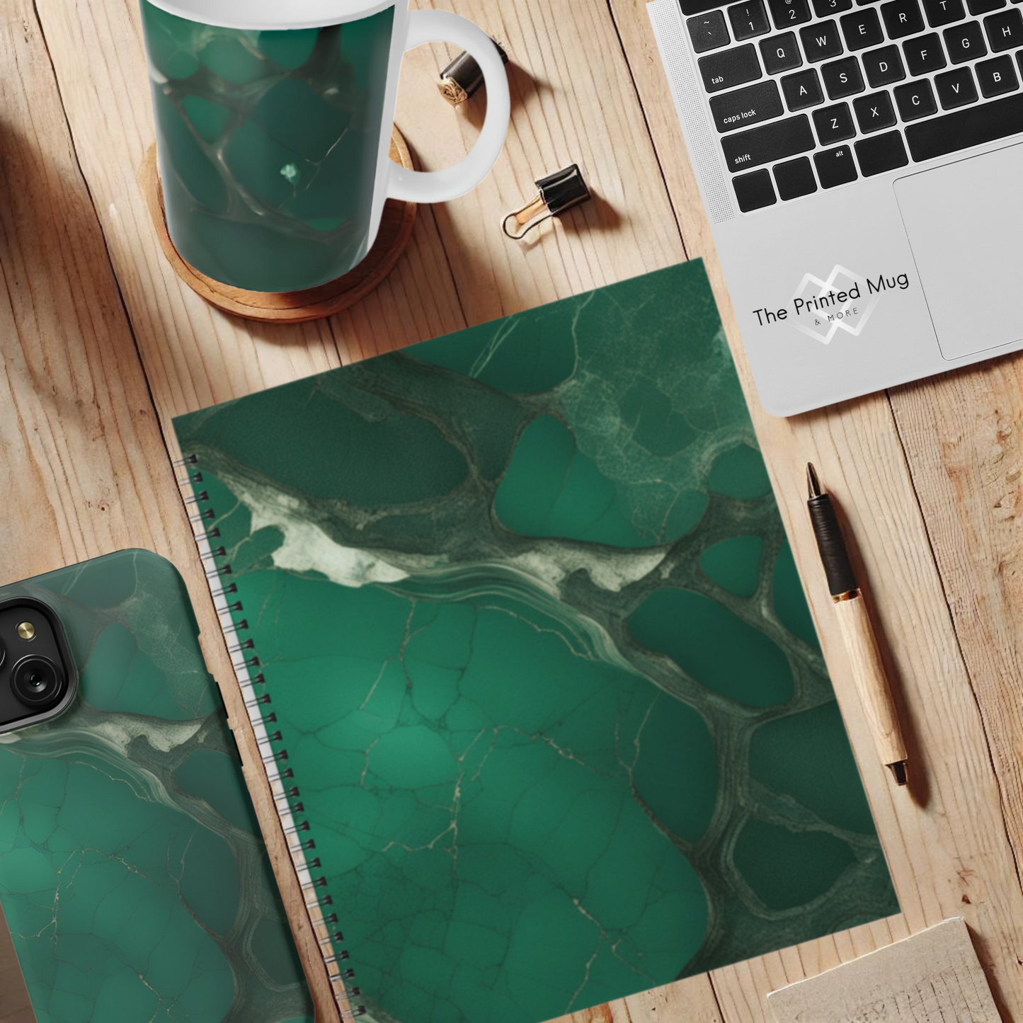 Emerald Web 8.5"x11" Hardcover Notebook