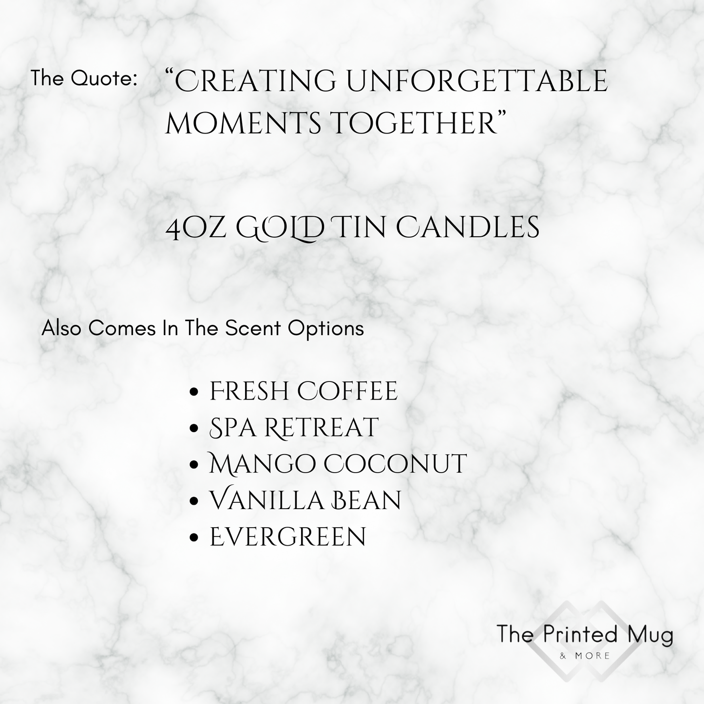 4oz Mango Coconut Gold Tin Candle – Unforgettable Moments
