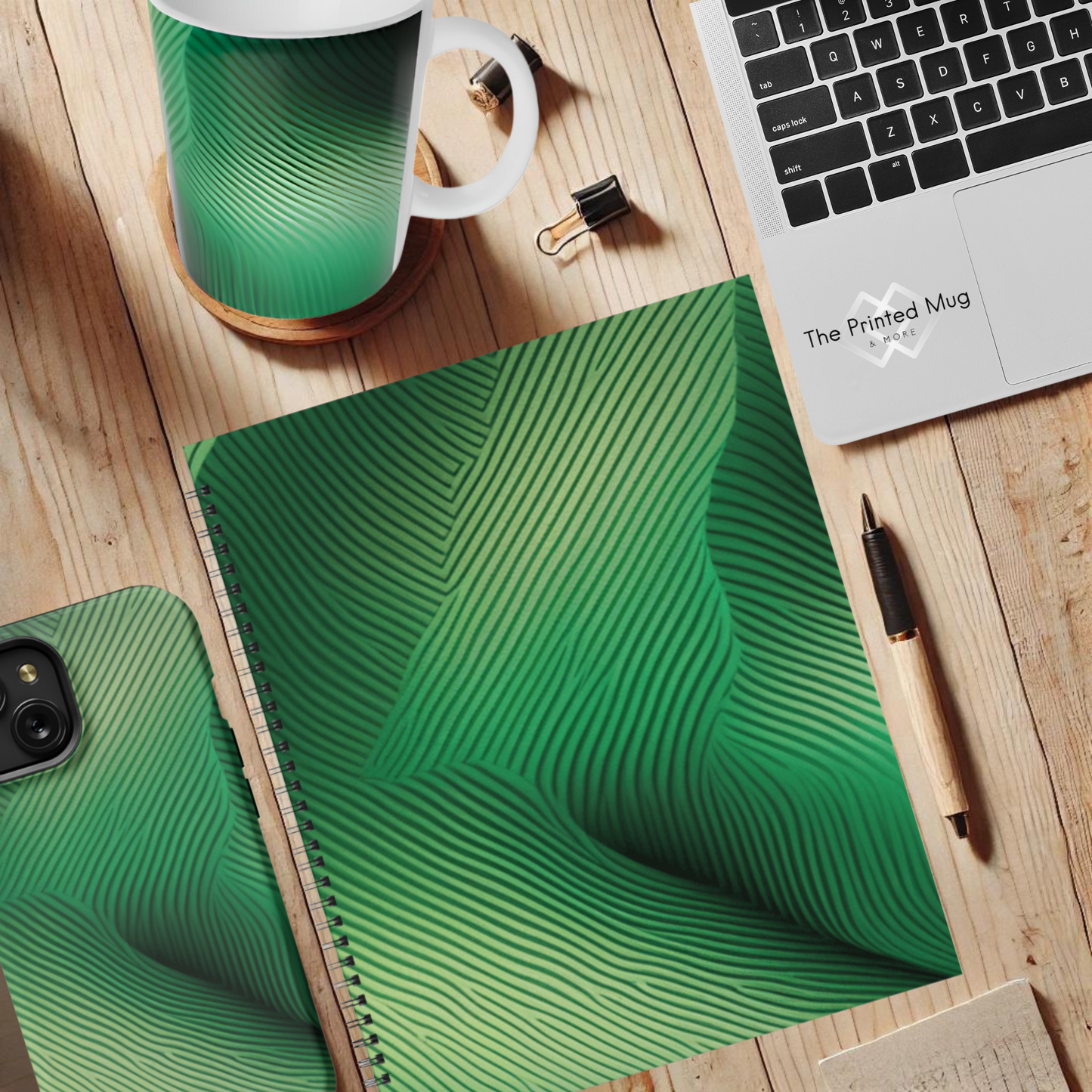 Emerald Gaze 8.5"x11" Hardcover Notebook