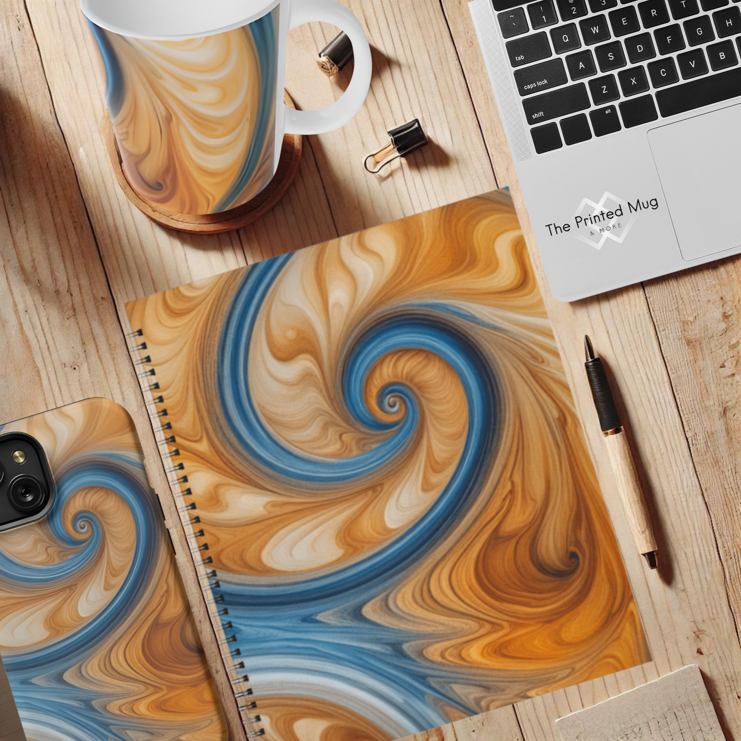 Amber Wave 8.5"x11" Hardcover Notebook