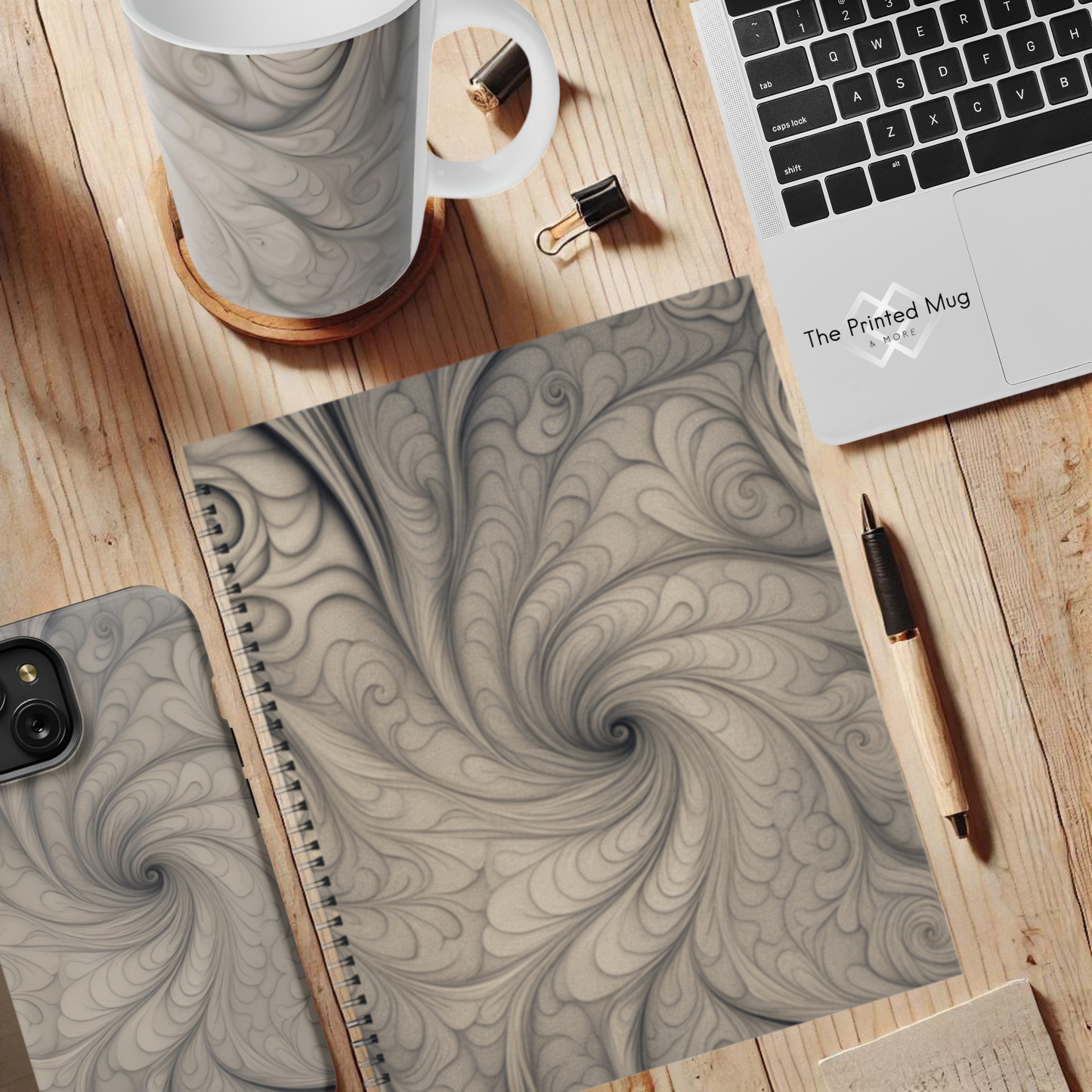 Mystic Whirl 8.5"x11" Hardcover Notebook
