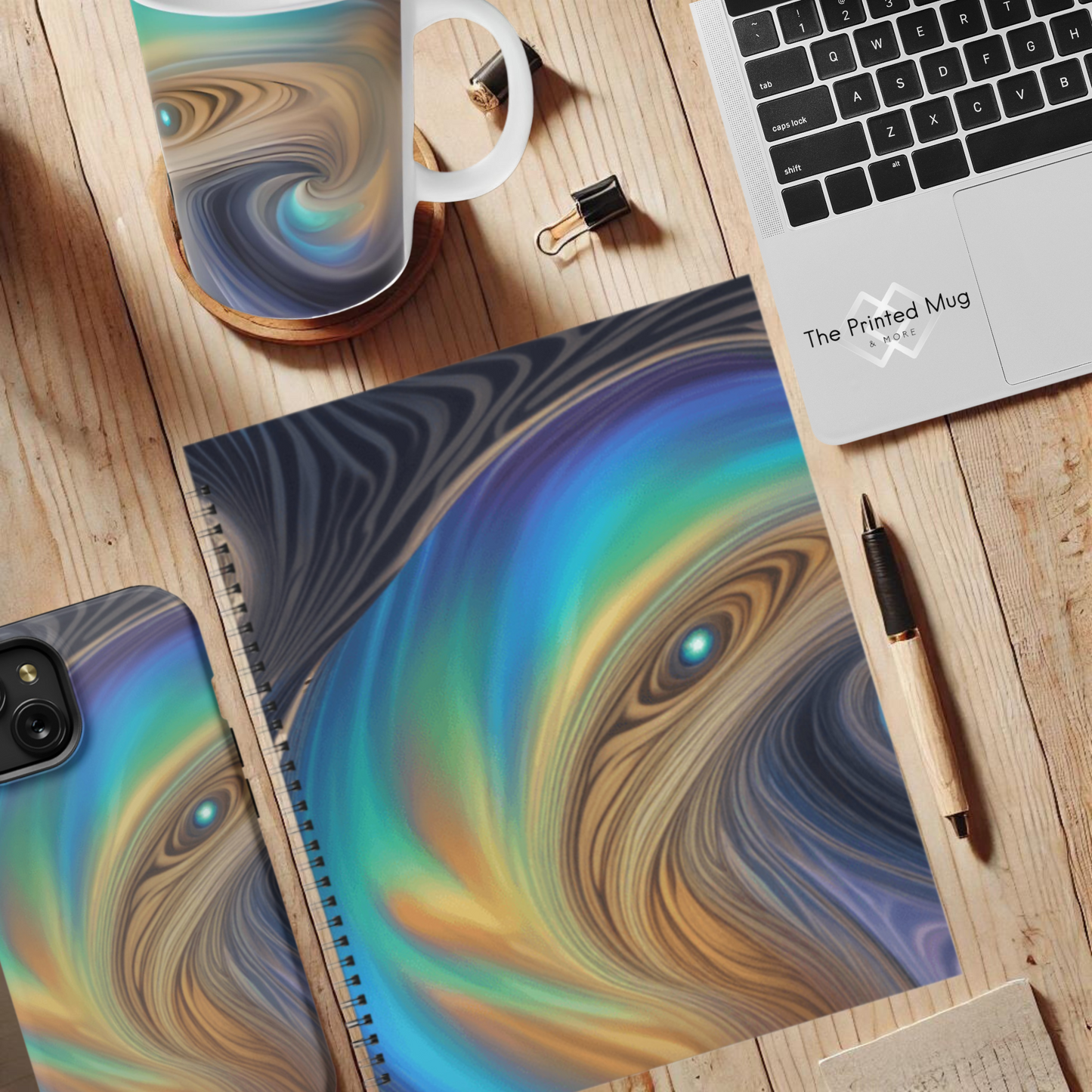 Nebula Swirl 8.5"x11" Hardcover Notebook