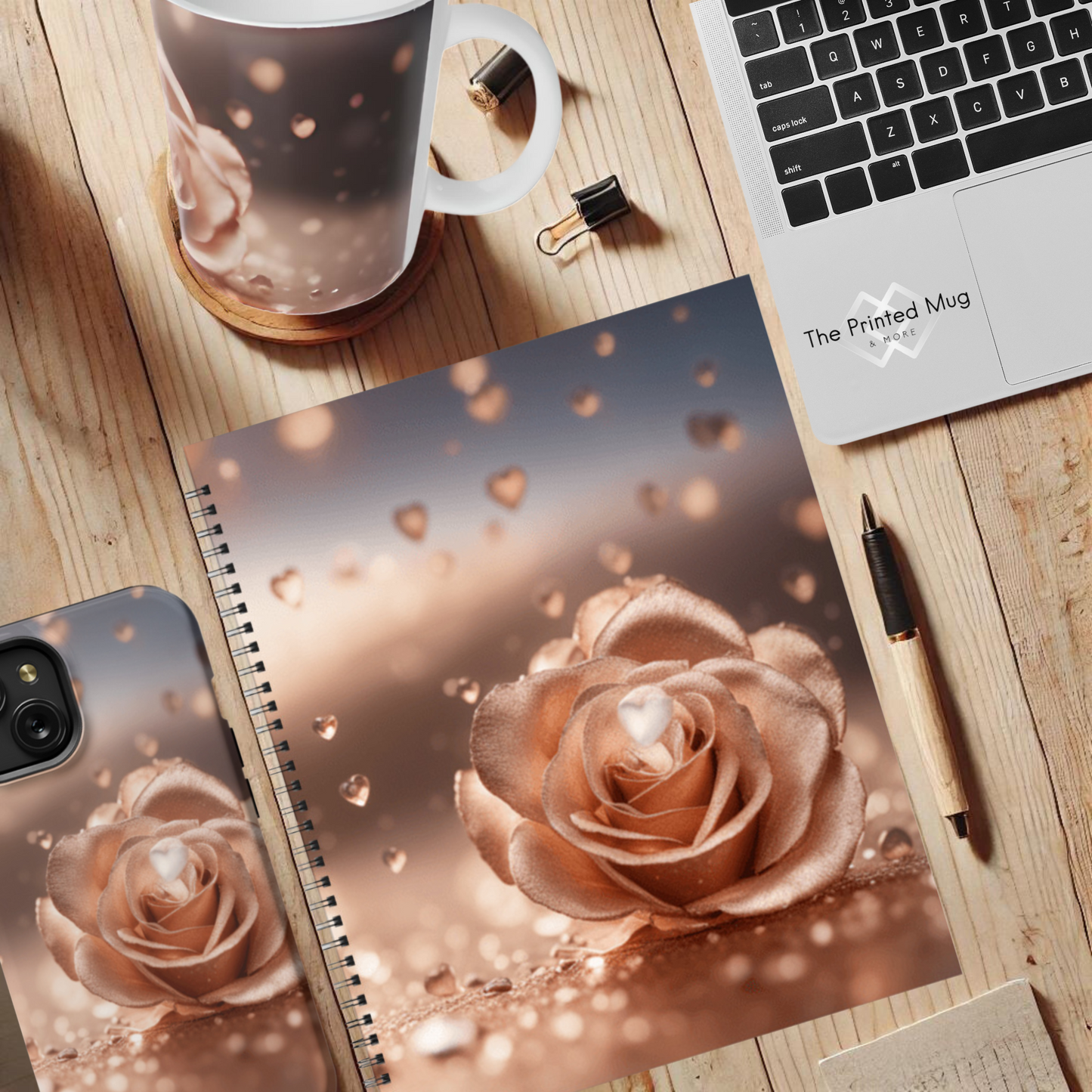 Rose Radiance 8.5"x11" Hardcover Notebook