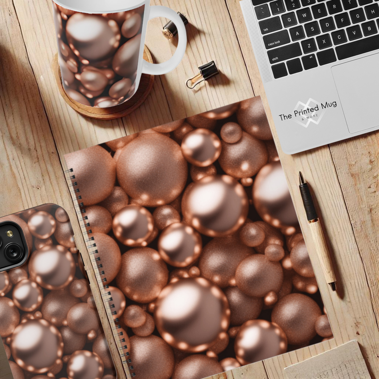 Rosy Gleam 8.5"x11" Hardcover Notebook