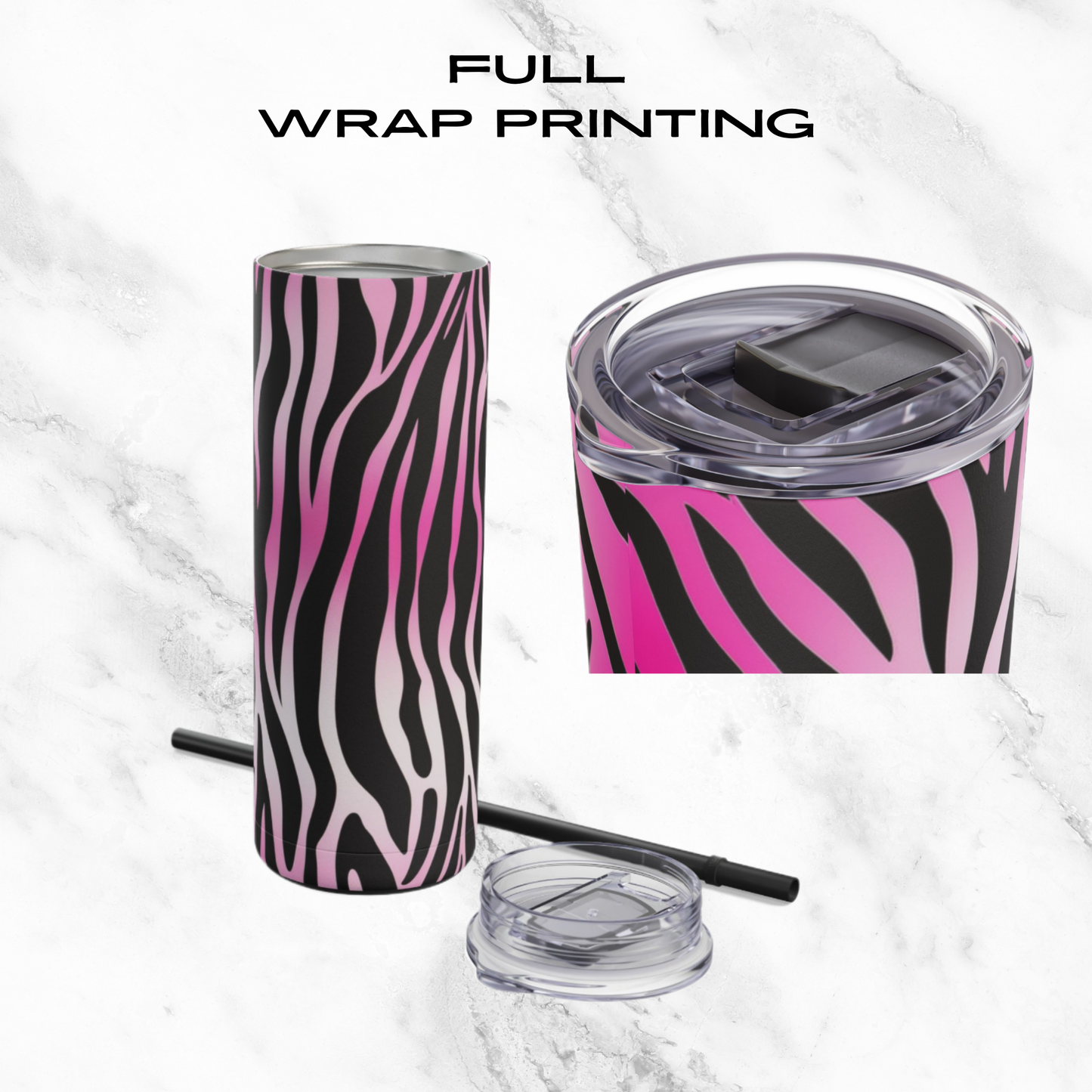 Electric Stripes 20oz Skinny Tumbler - With Straw