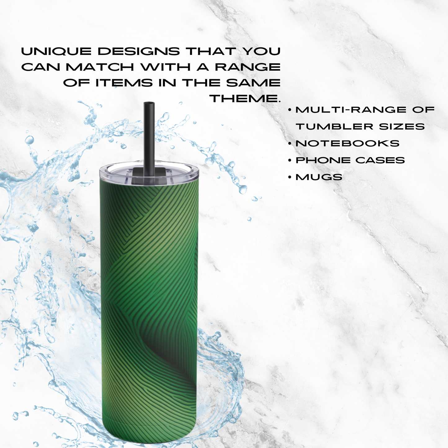Emerald Gaze 20oz Skinny Tumbler - With Straw