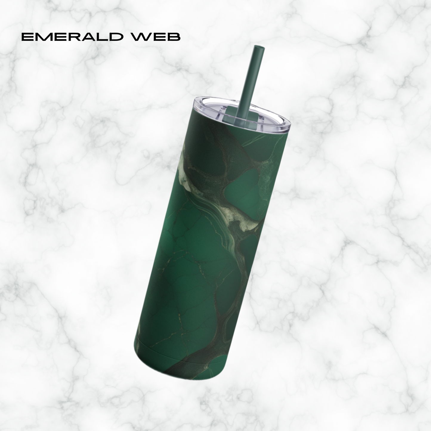 Emerald Web 20oz Skinny Tumbler - With Straw