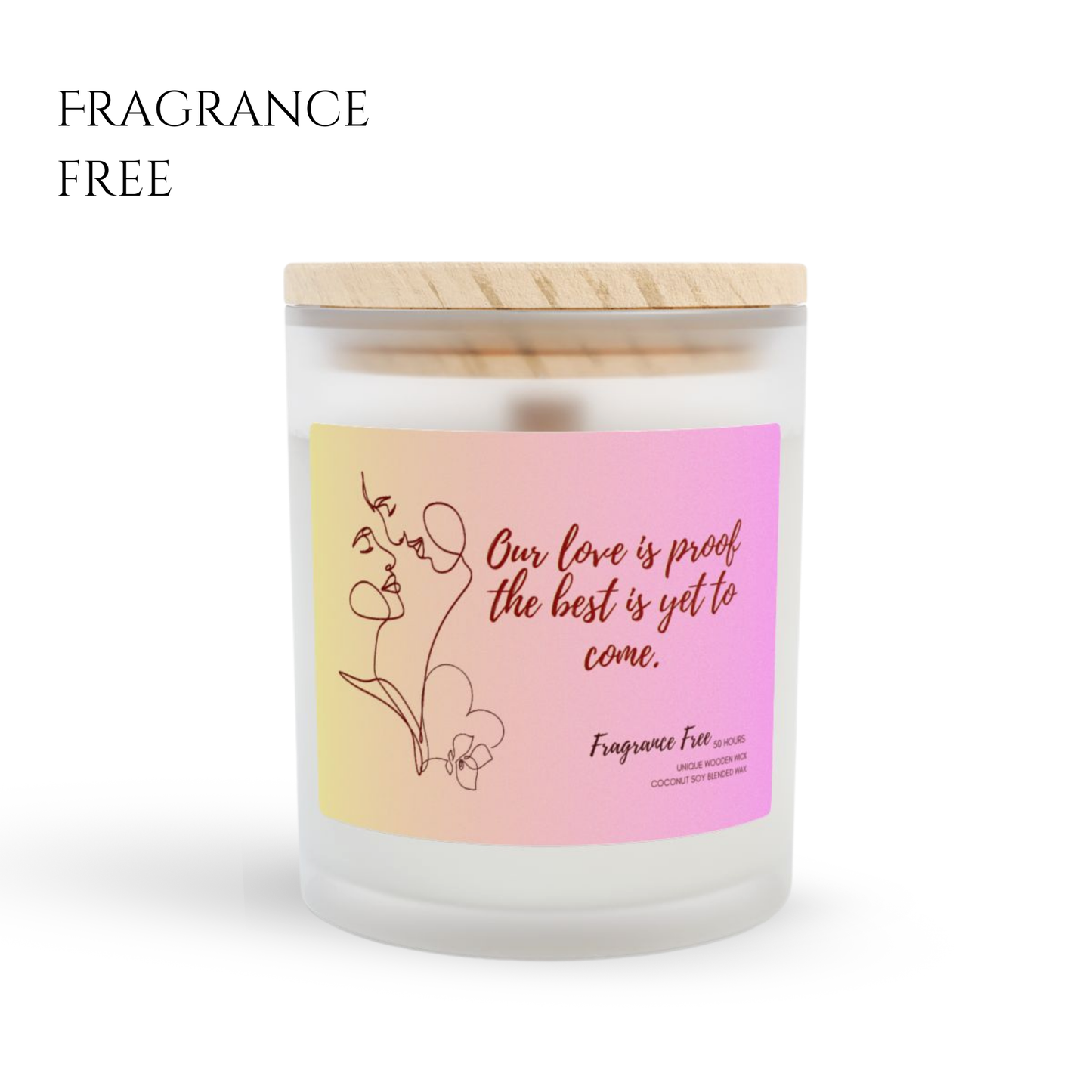 11oz Fragrance Free Candle – Our Love