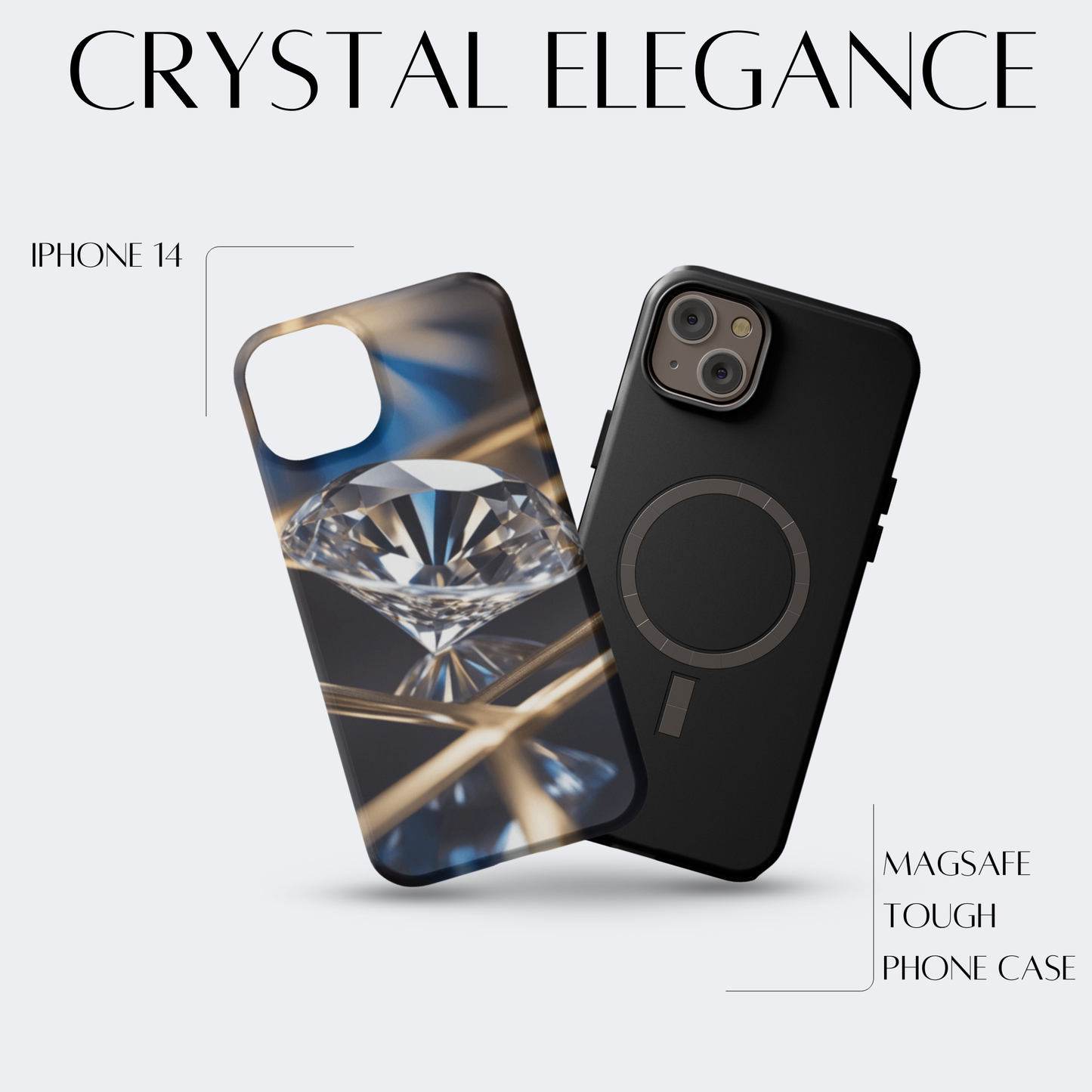 Crystal Elegance - iPh 14 MagSafe Tough Matte Finish