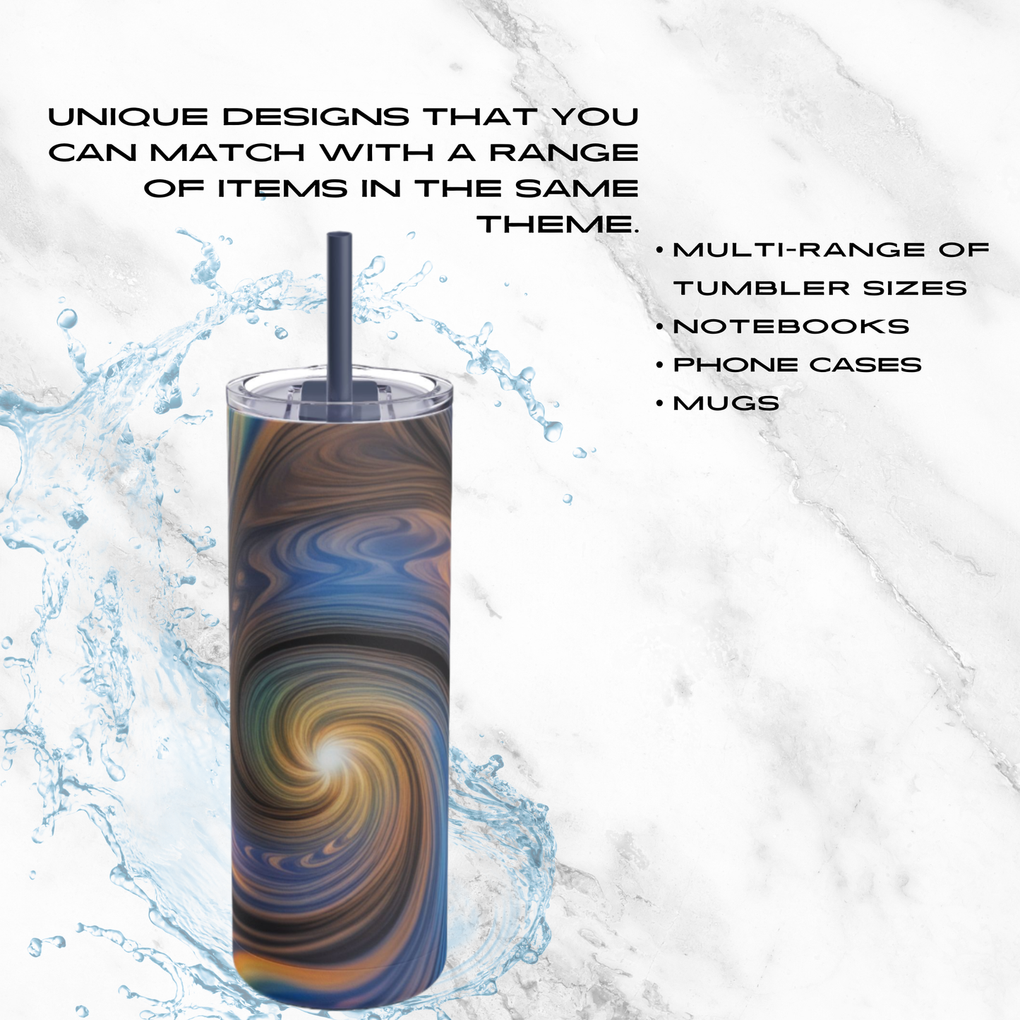 Galactic Glow 20oz Skinny Tumbler - With Straw
