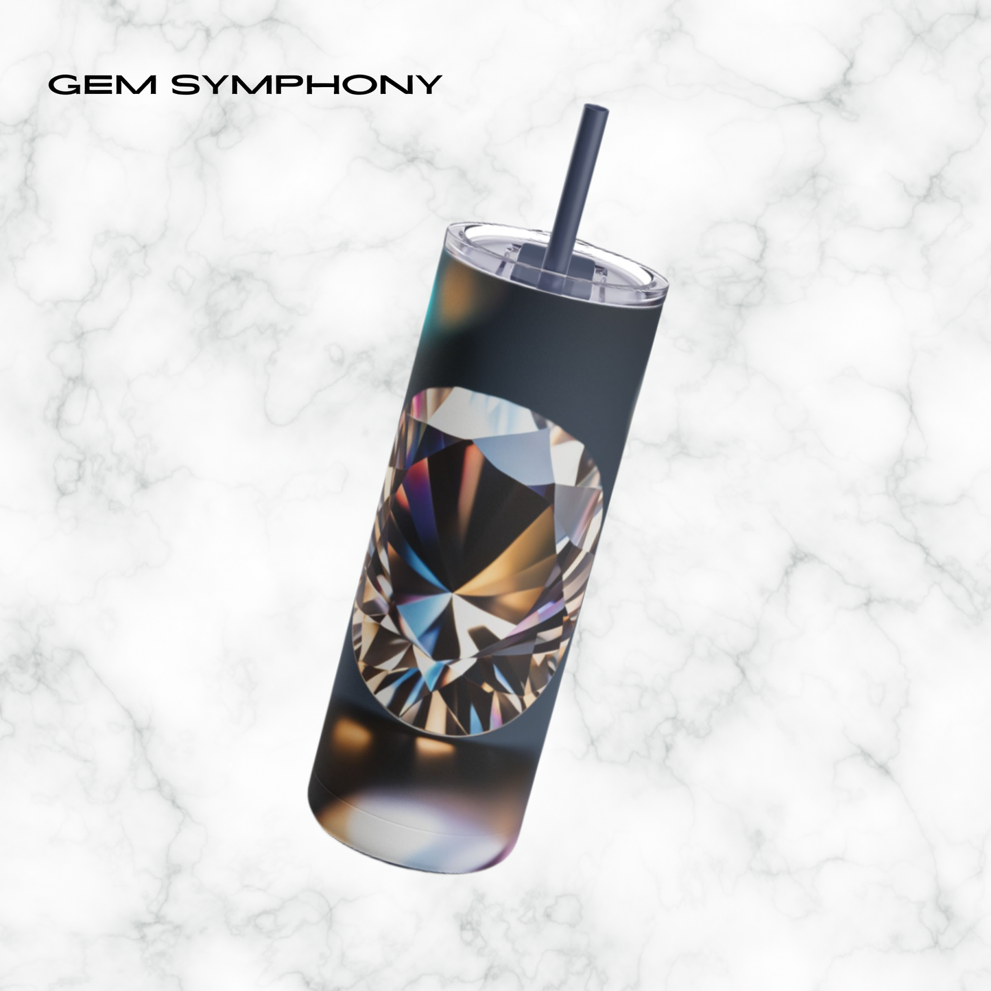 Gem Symphony 20oz Skinny Tumbler - With Straw