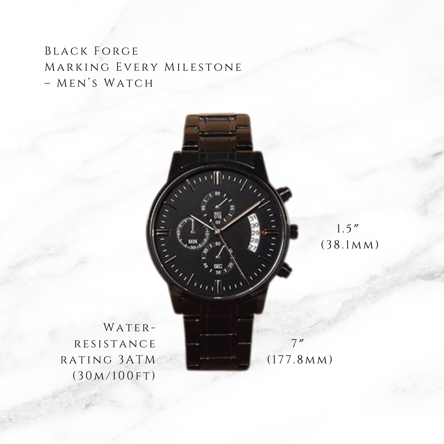 Black Forge - Marking Every Milestone Men's Watch