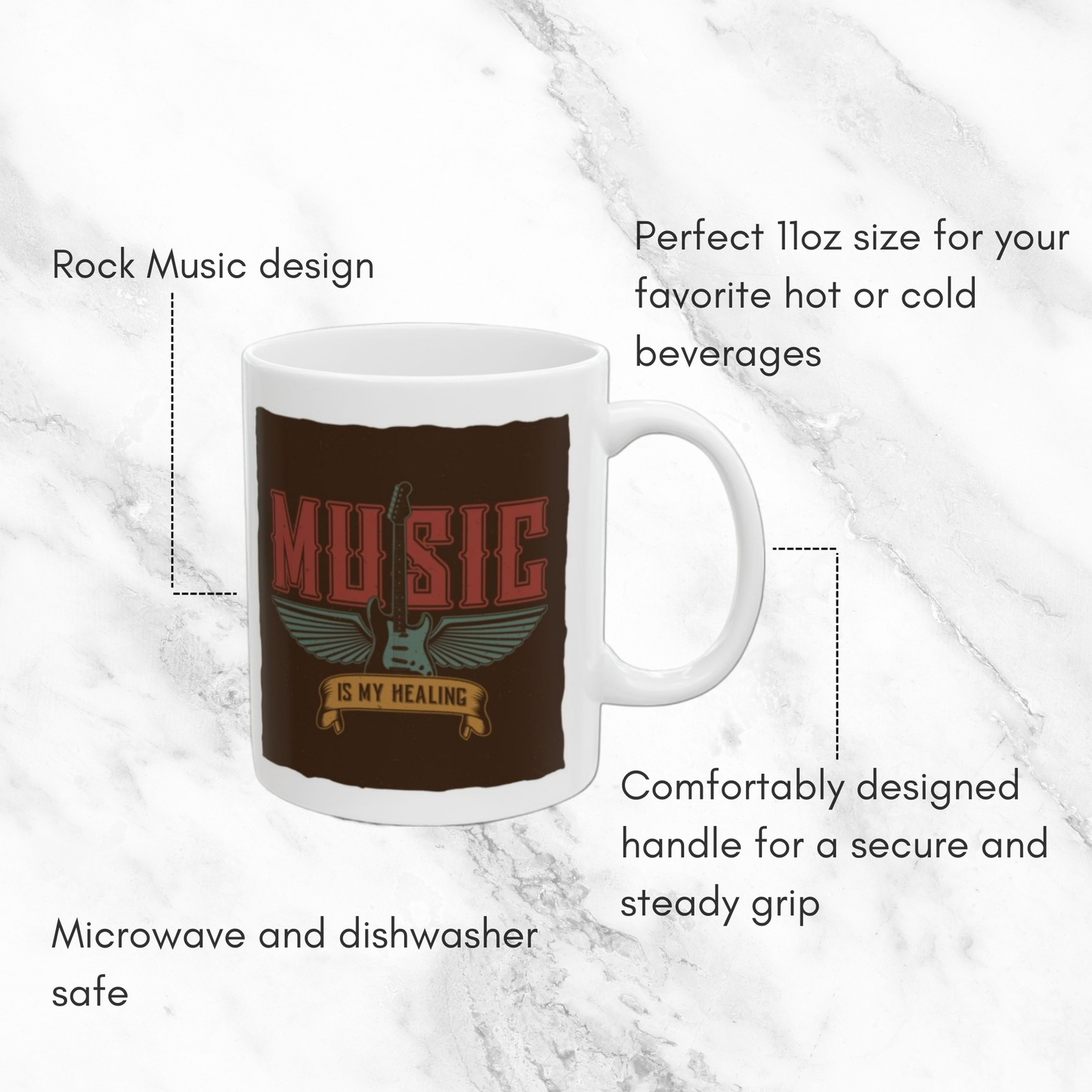 Music is My Healing - 11oz Mug