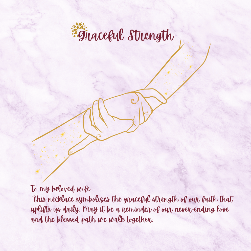 Graceful Strength - Sideways Cross Necklace