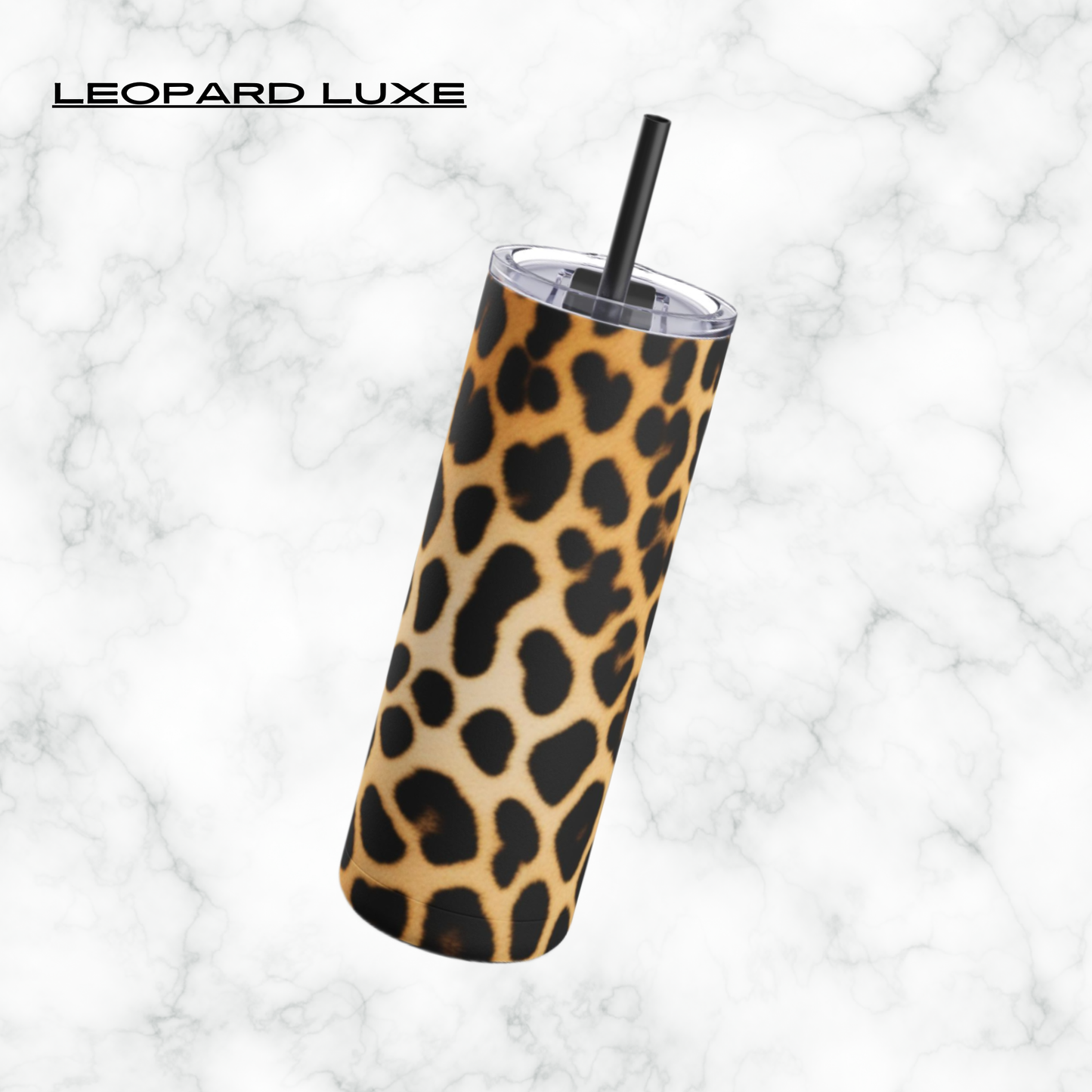 Leopard Luxe 20oz Skinny Tumbler - With Straw