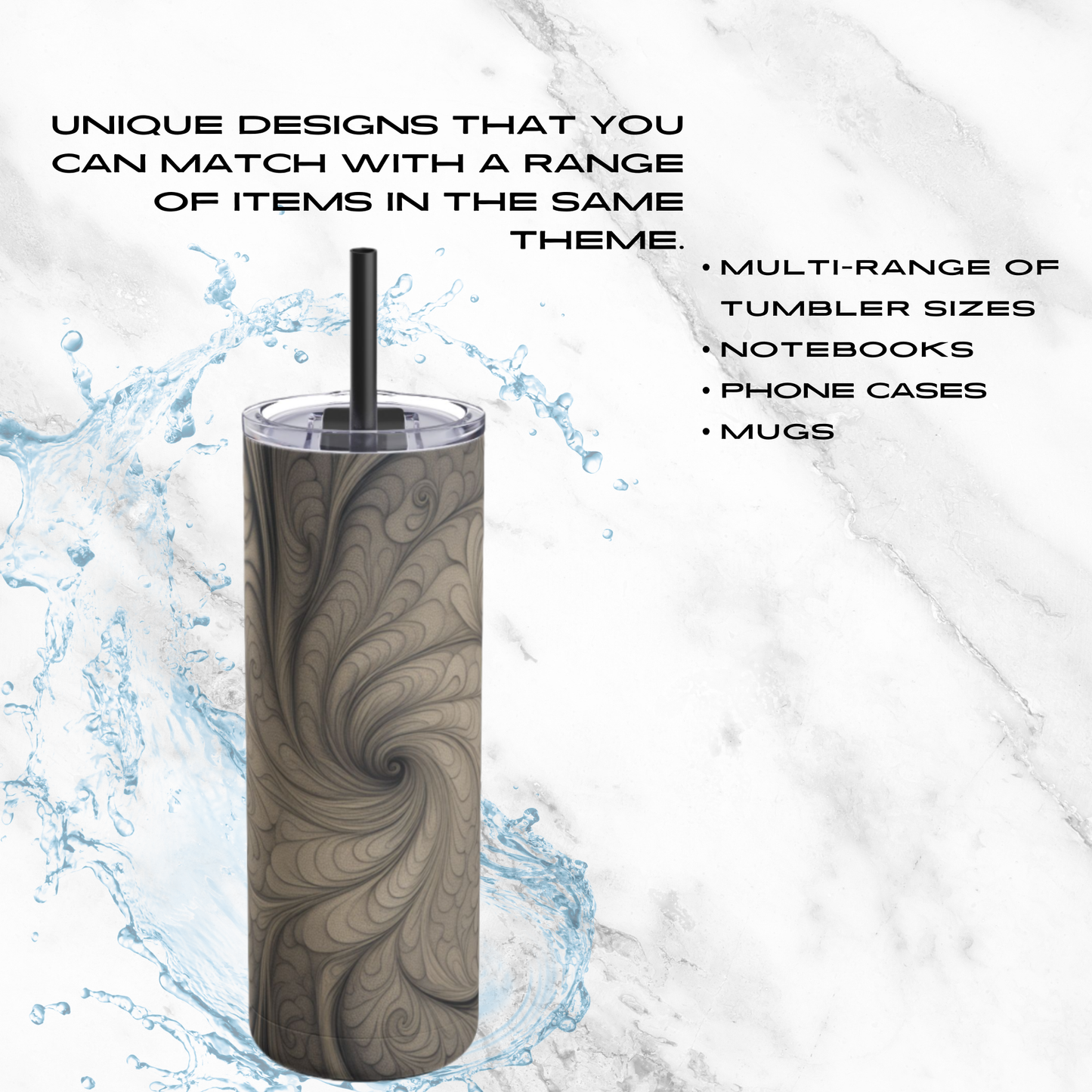Mystic Whirl 20oz Skinny Tumbler - With Straw