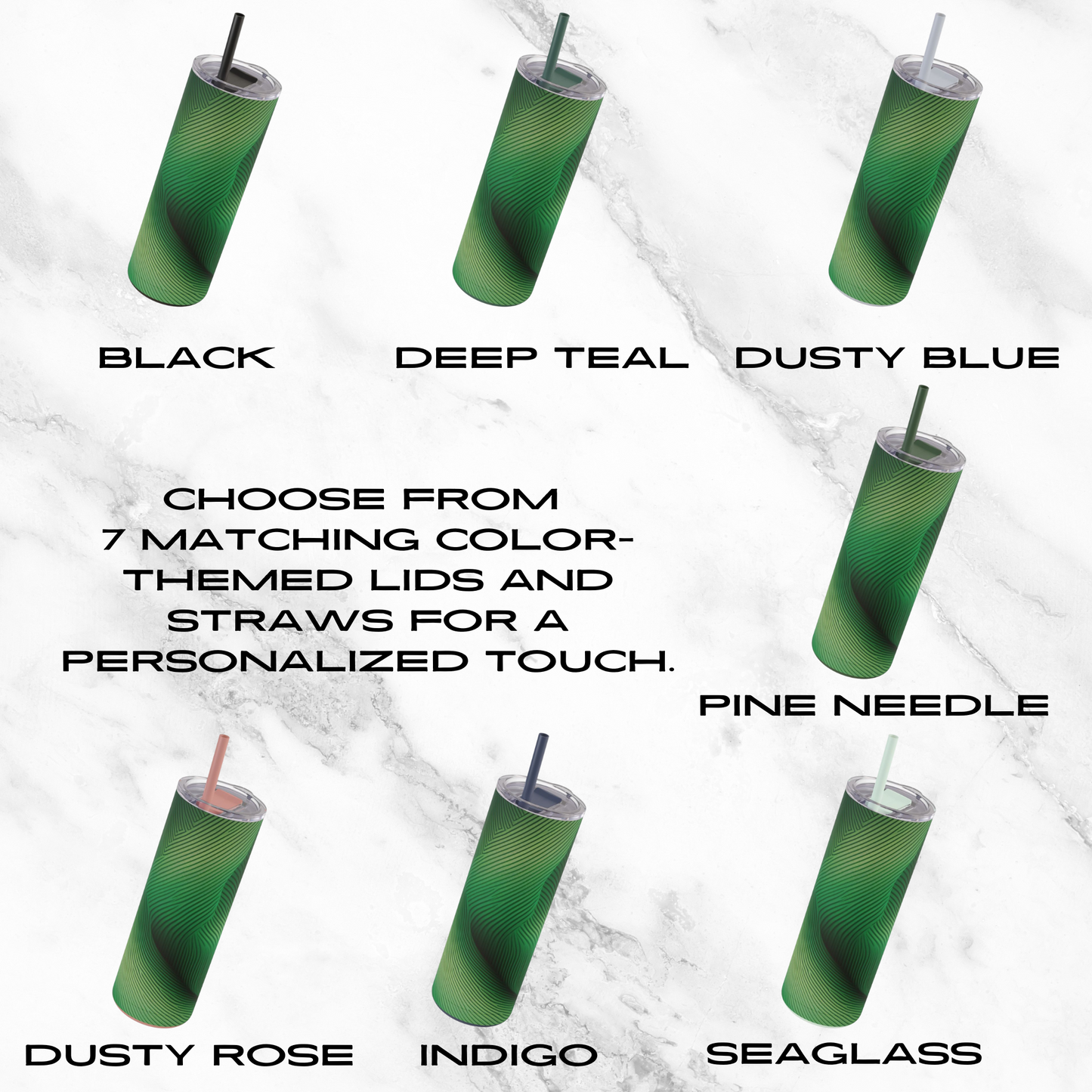 Emerald Gaze 20oz Skinny Tumbler - With Straw