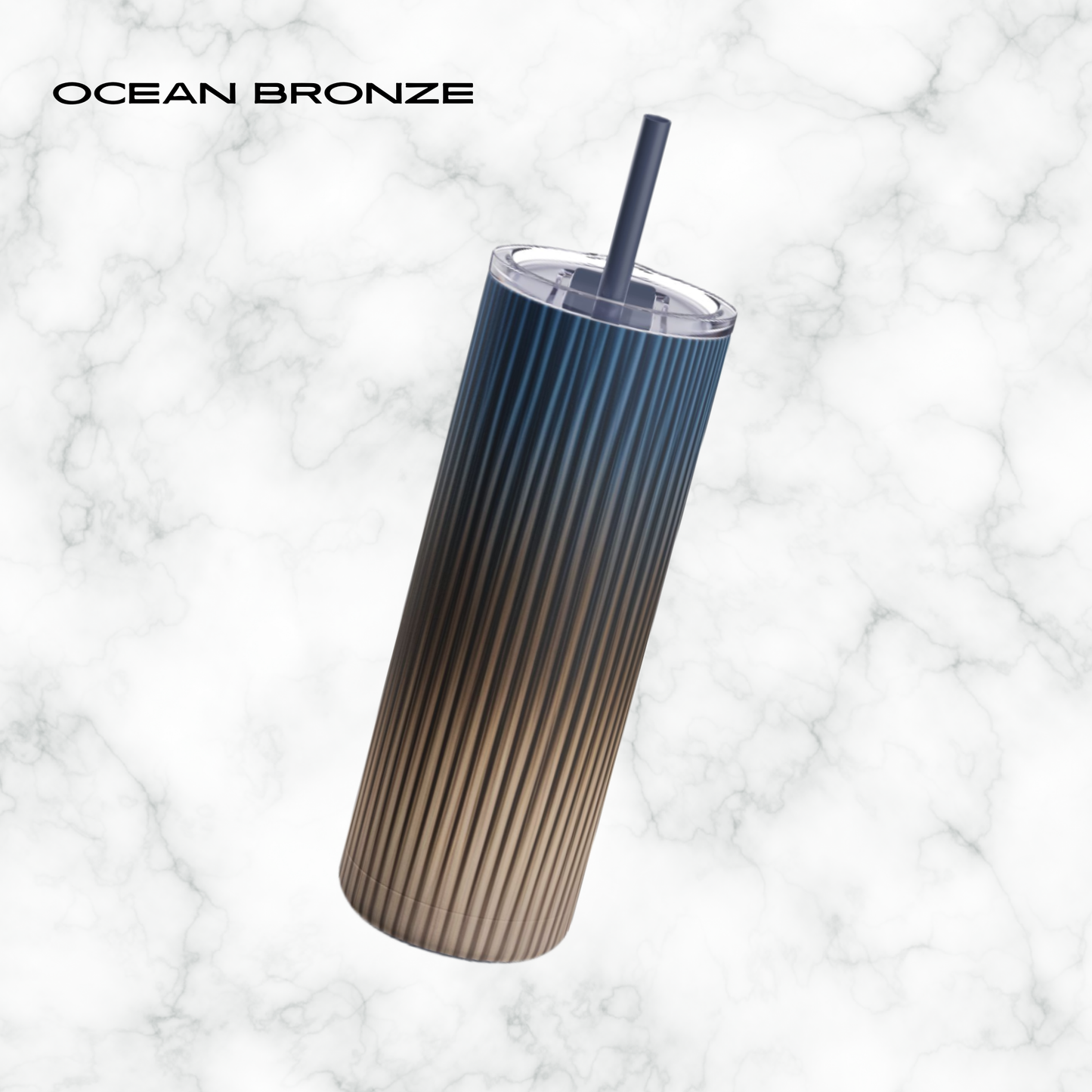 Ocean Bronze 20oz Skinny Tumbler - With Straw