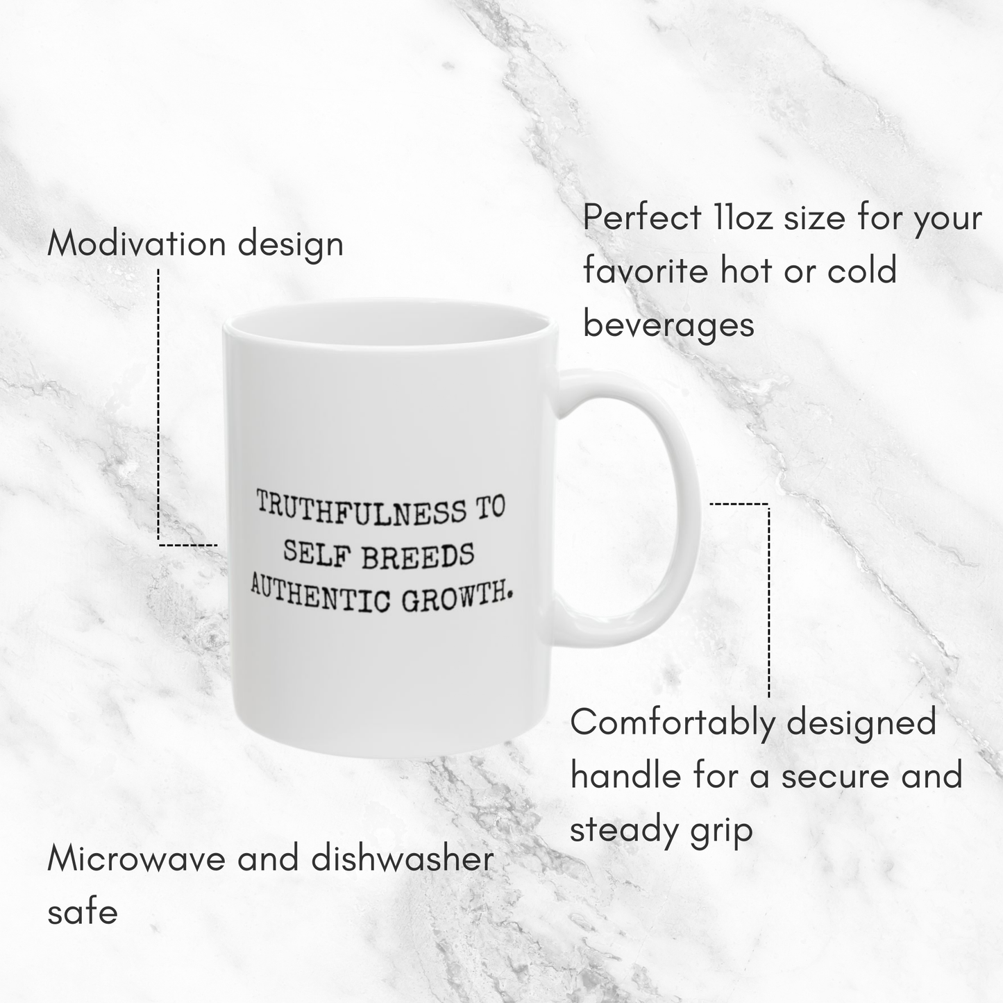 Authentic Growth Through Self-Honesty - 11oz Mug