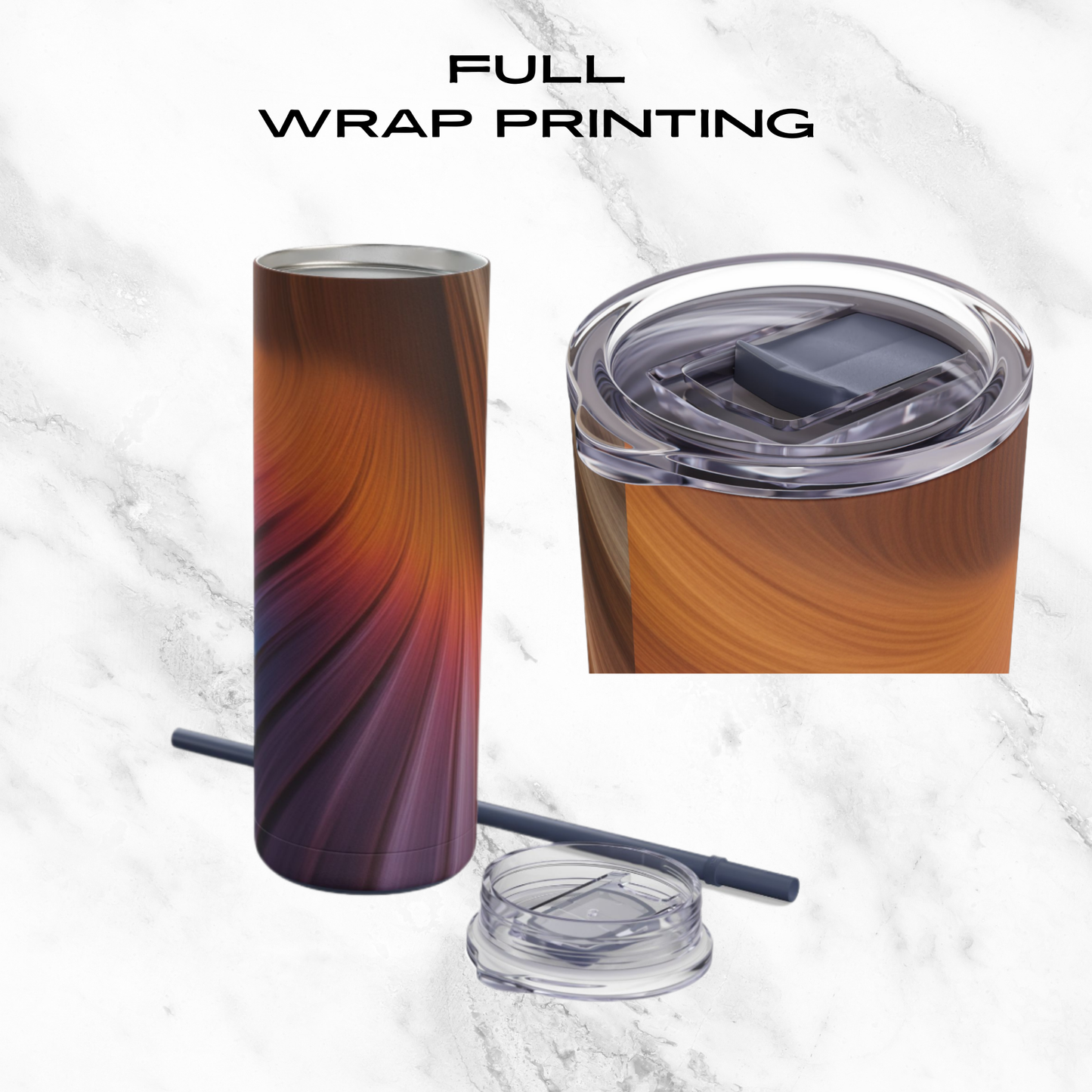 Radiant Swirl 20oz Skinny Tumbler - With Straw
