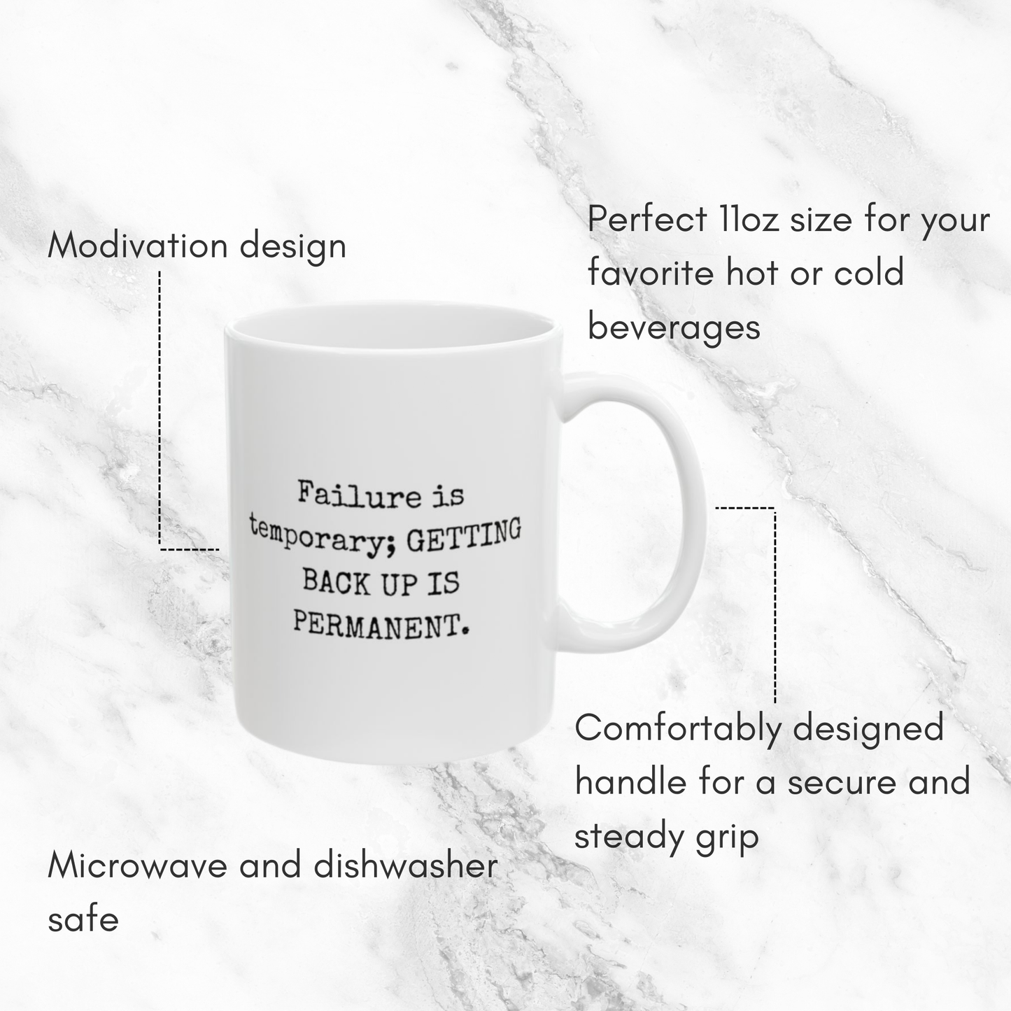Failure Is Temporary - 11oz Mug