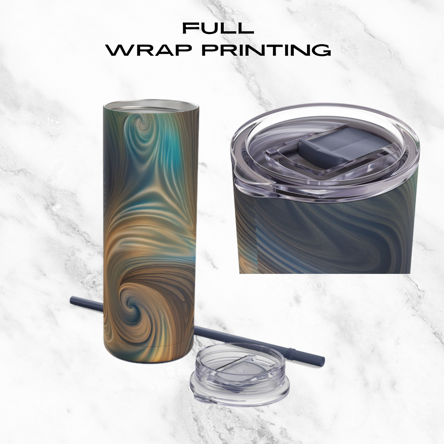 Serene Whirl 20oz Skinny Tumbler - With Straw