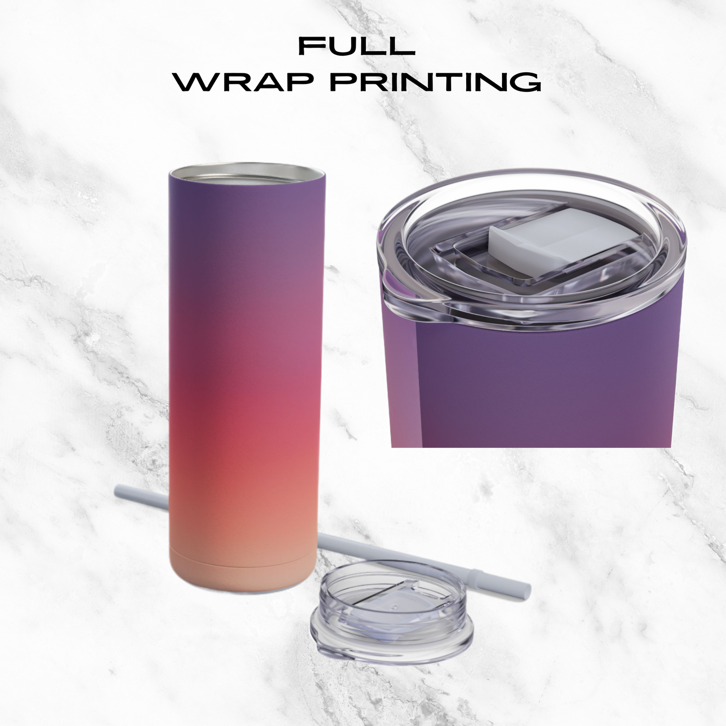 Sunset Haze 20oz Skinny Tumbler - With Straw