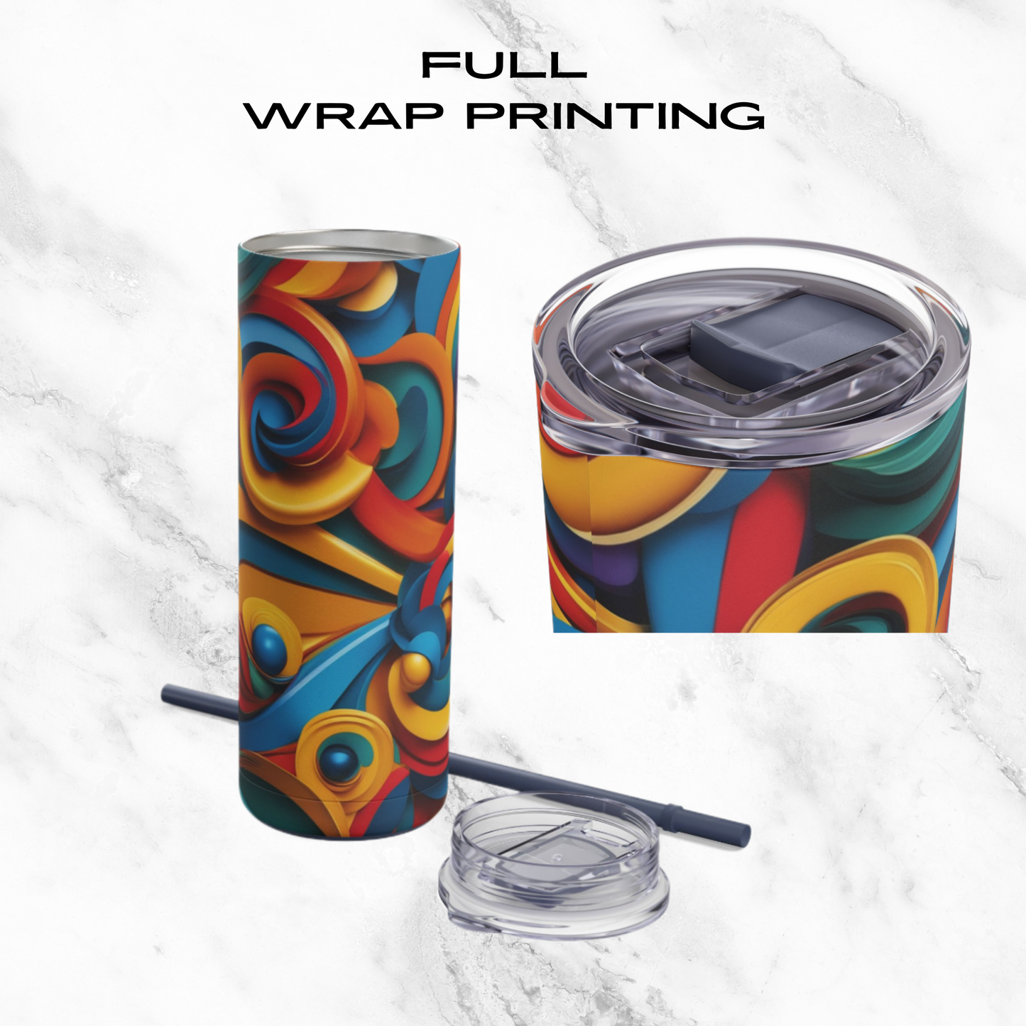 Swirl Fiesta 20oz Skinny Tumbler - With Straw