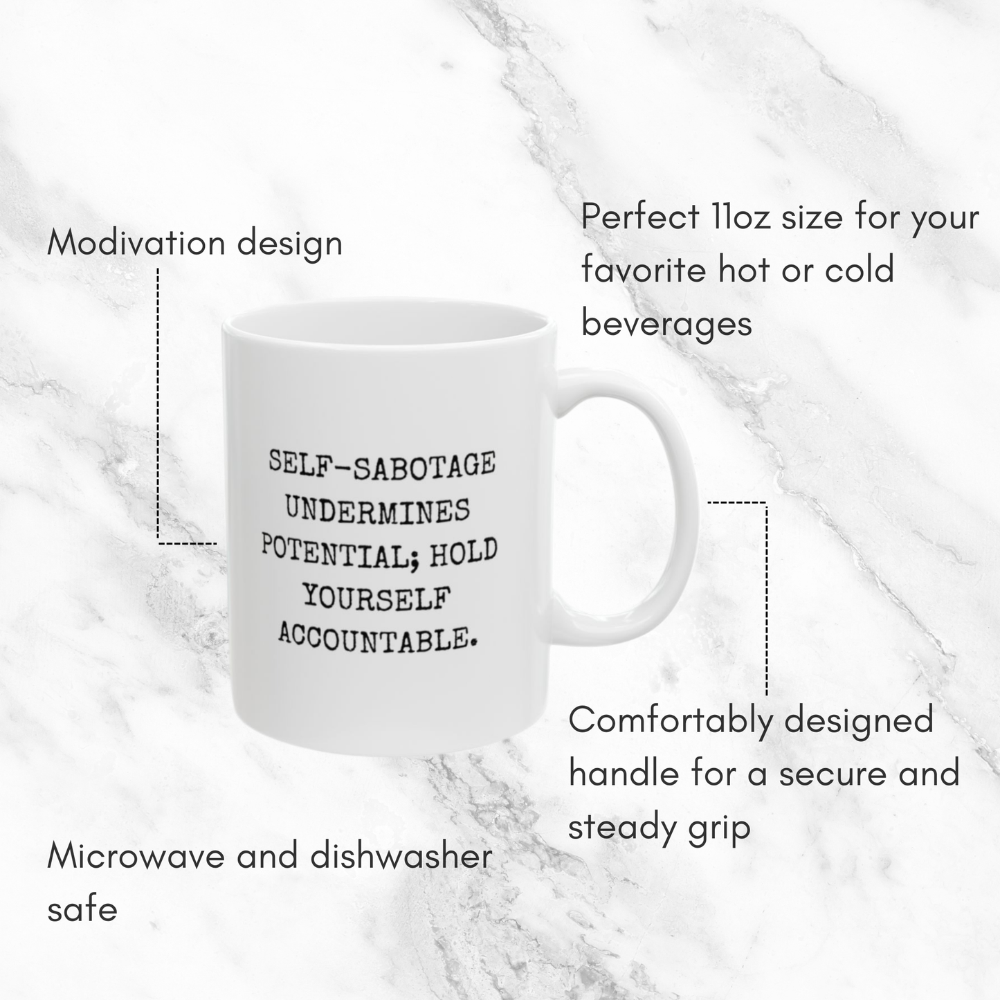 Accountability Prevents Self-Sabotage - 11oz Mug