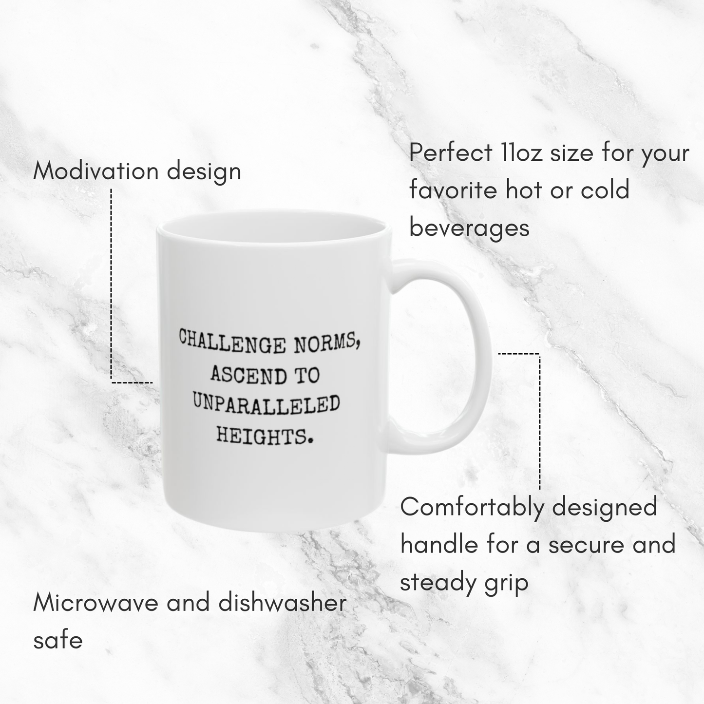 Challenge Norms Reach New Heights - 11oz Mug