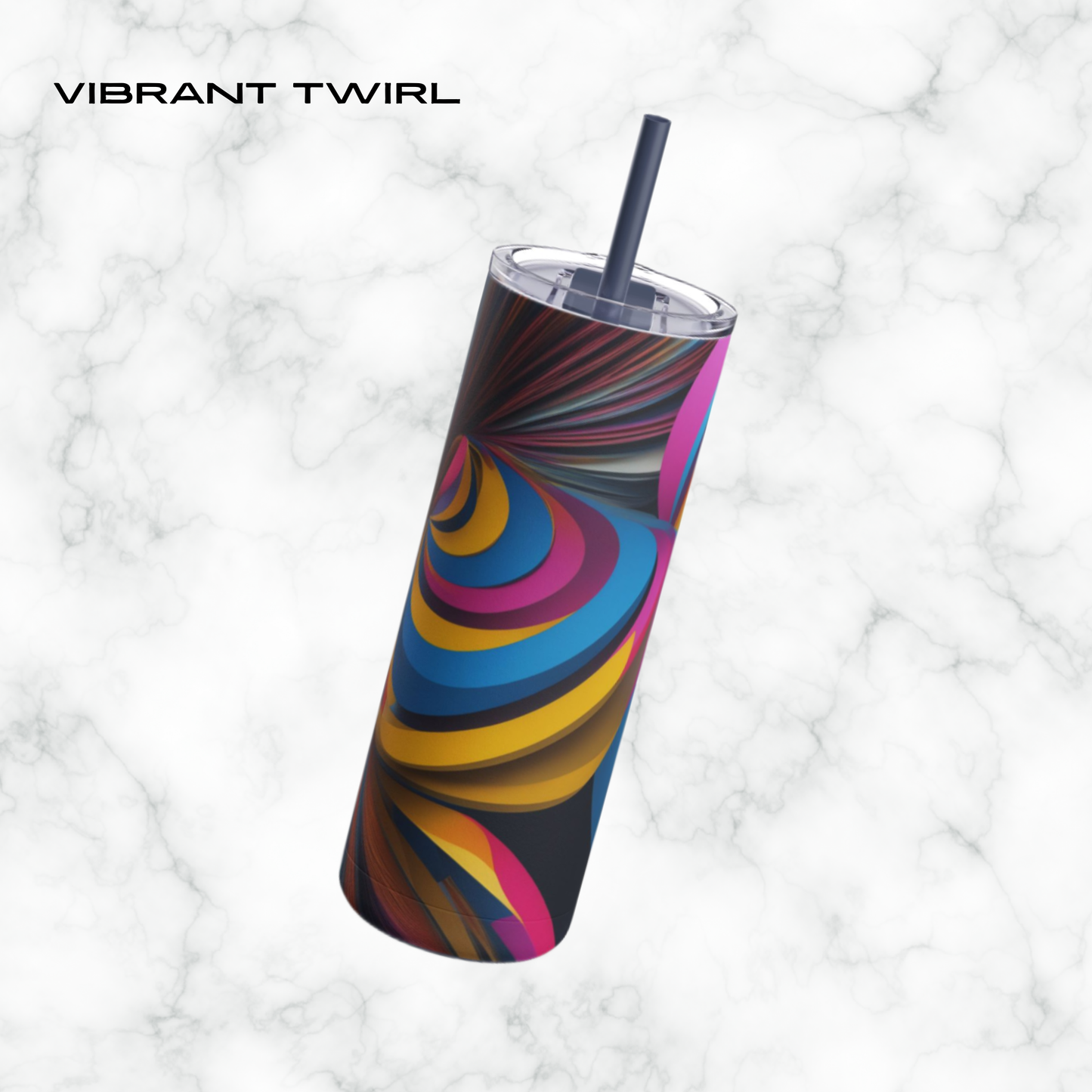 Vibrant Twirl 20oz Skinny Tumbler - With Straw