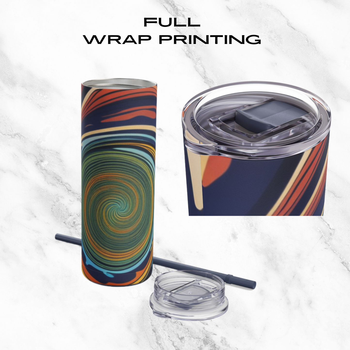 Vortex Vision 20oz Skinny Tumbler - With Straw