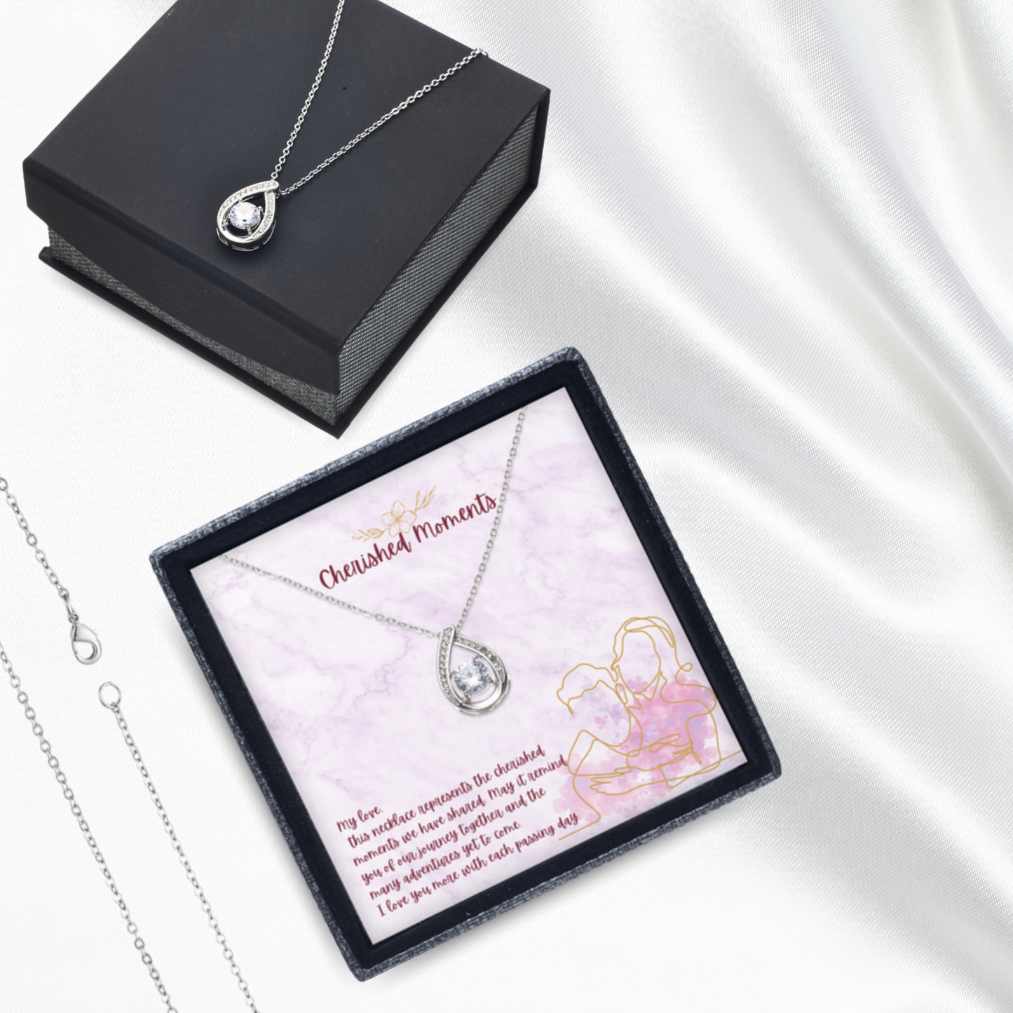 Cherished Moments - Floating Stone Necklace