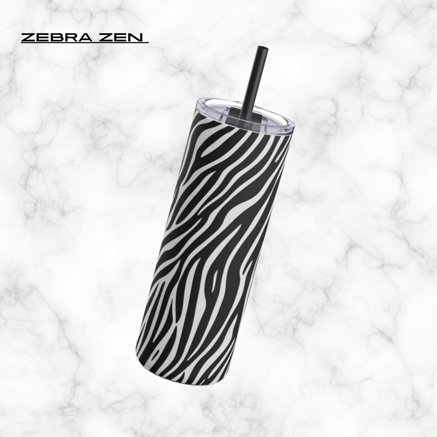Zebra Zen 20oz Skinny Tumbler - With Straw