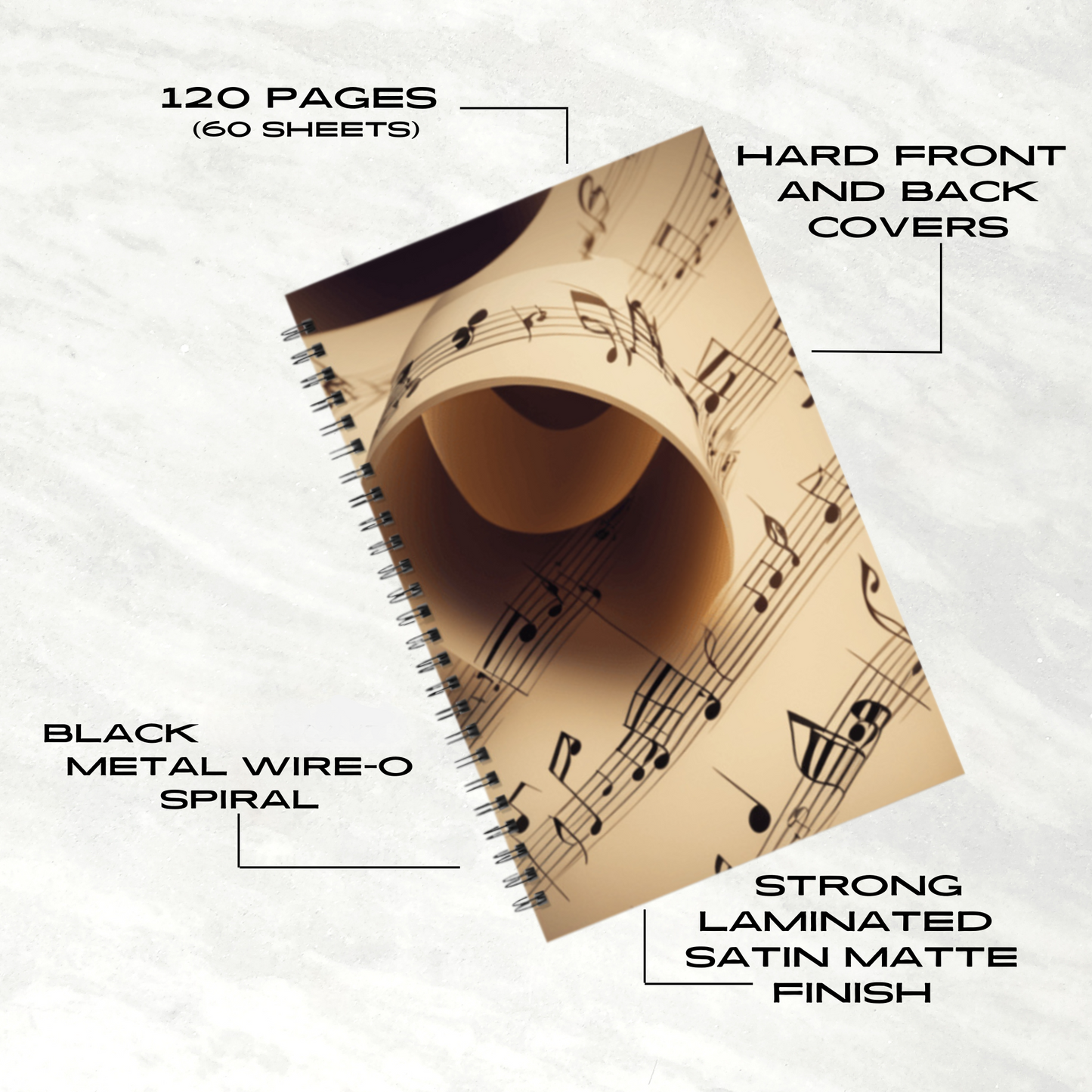 Golden Harmony 5.5"x8.5" Hardcover Planner