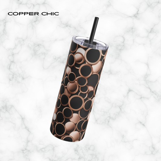 Copper Chic 20oz Skinny Tumbler - With Straw
